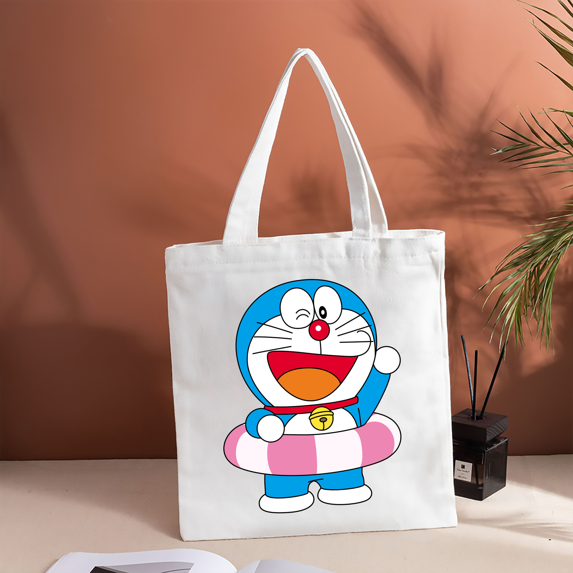 ドラえもん Doraemon 縦型キャンバス生地手提げバッグ　トートバッグ