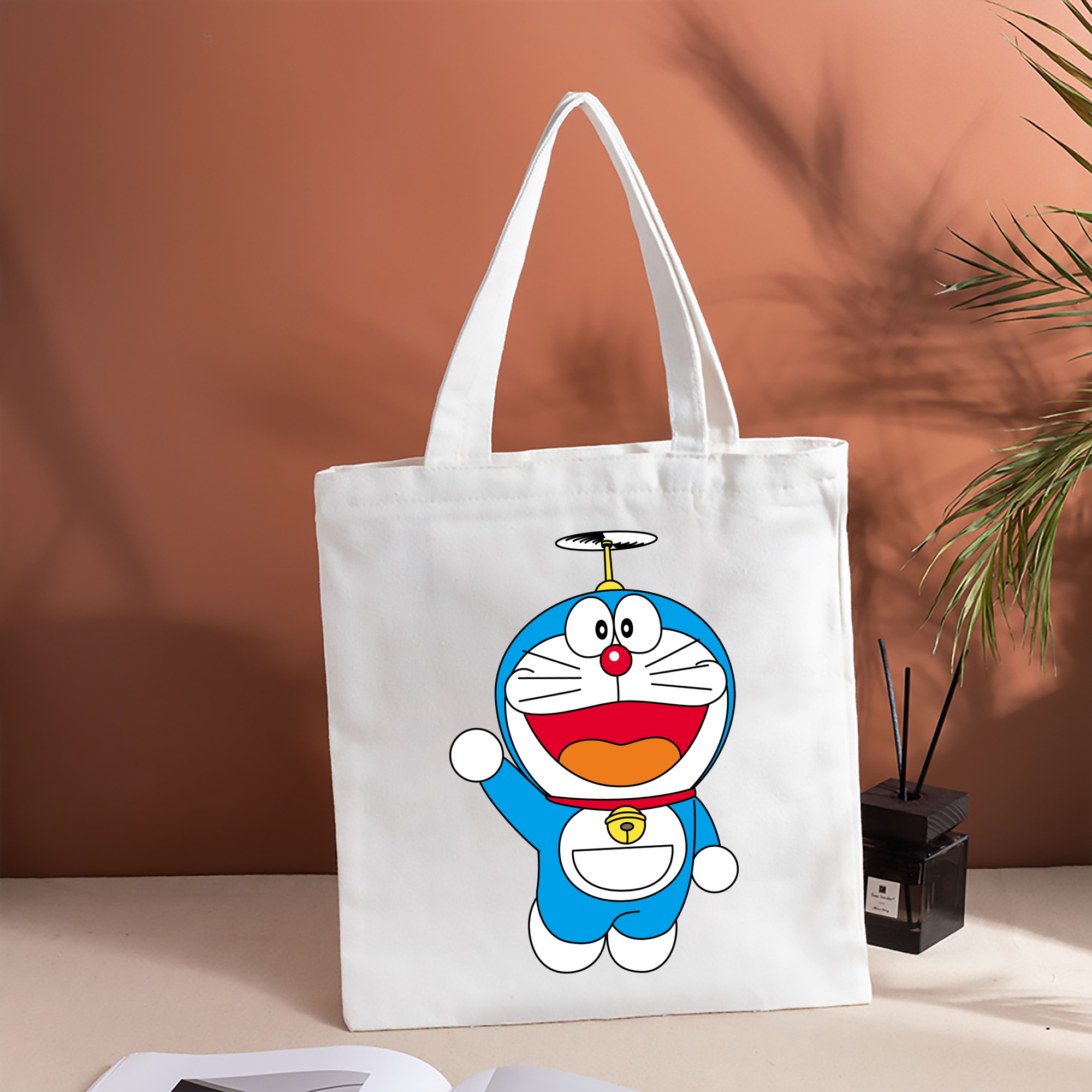 ドラえもん Doraemon 縦型キャンバス生地手提げバッグ　トートバッグ