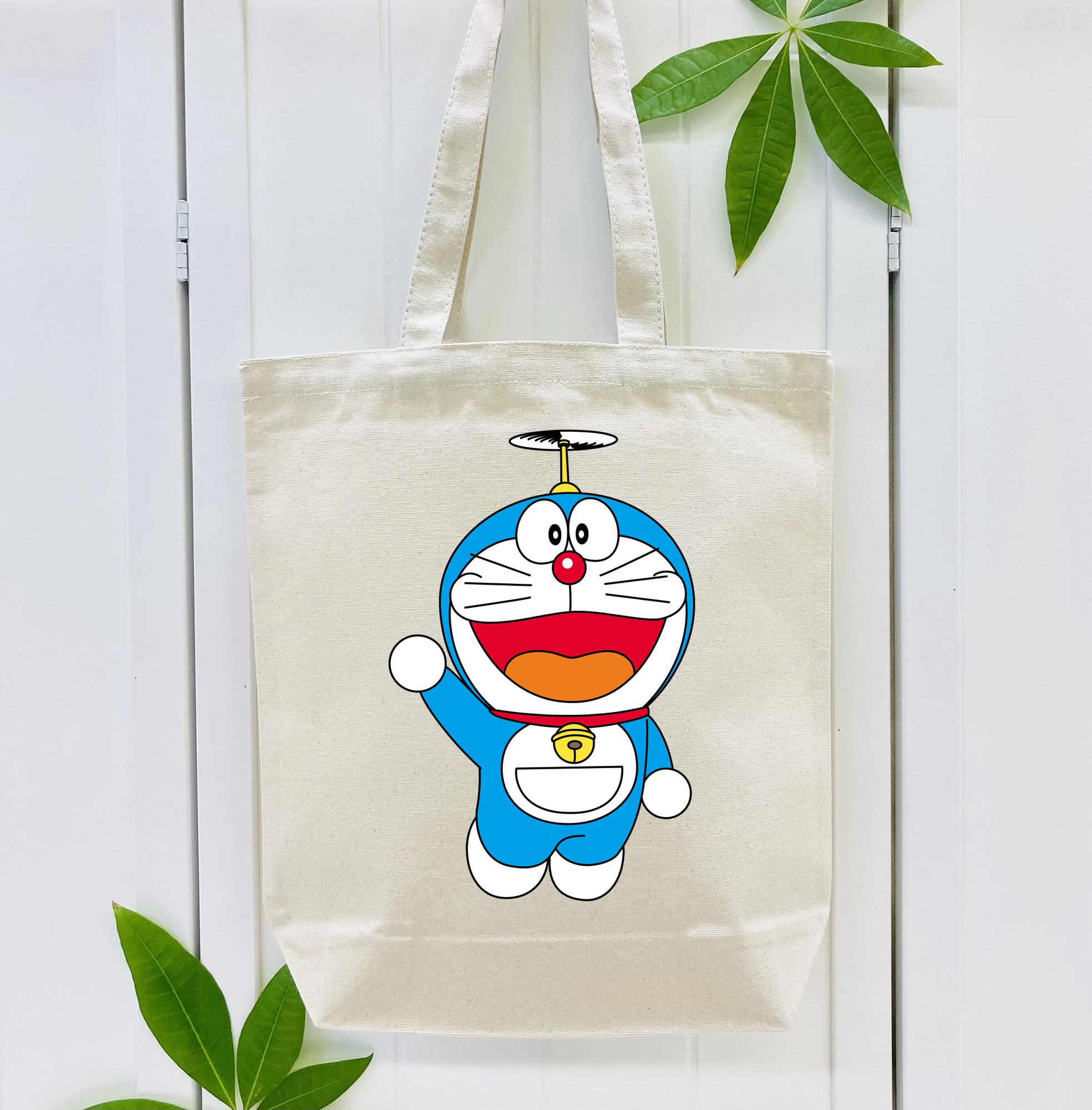 ドラえもん Doraemon 縦型キャンバス生地手提げバッグ　トートバッグ