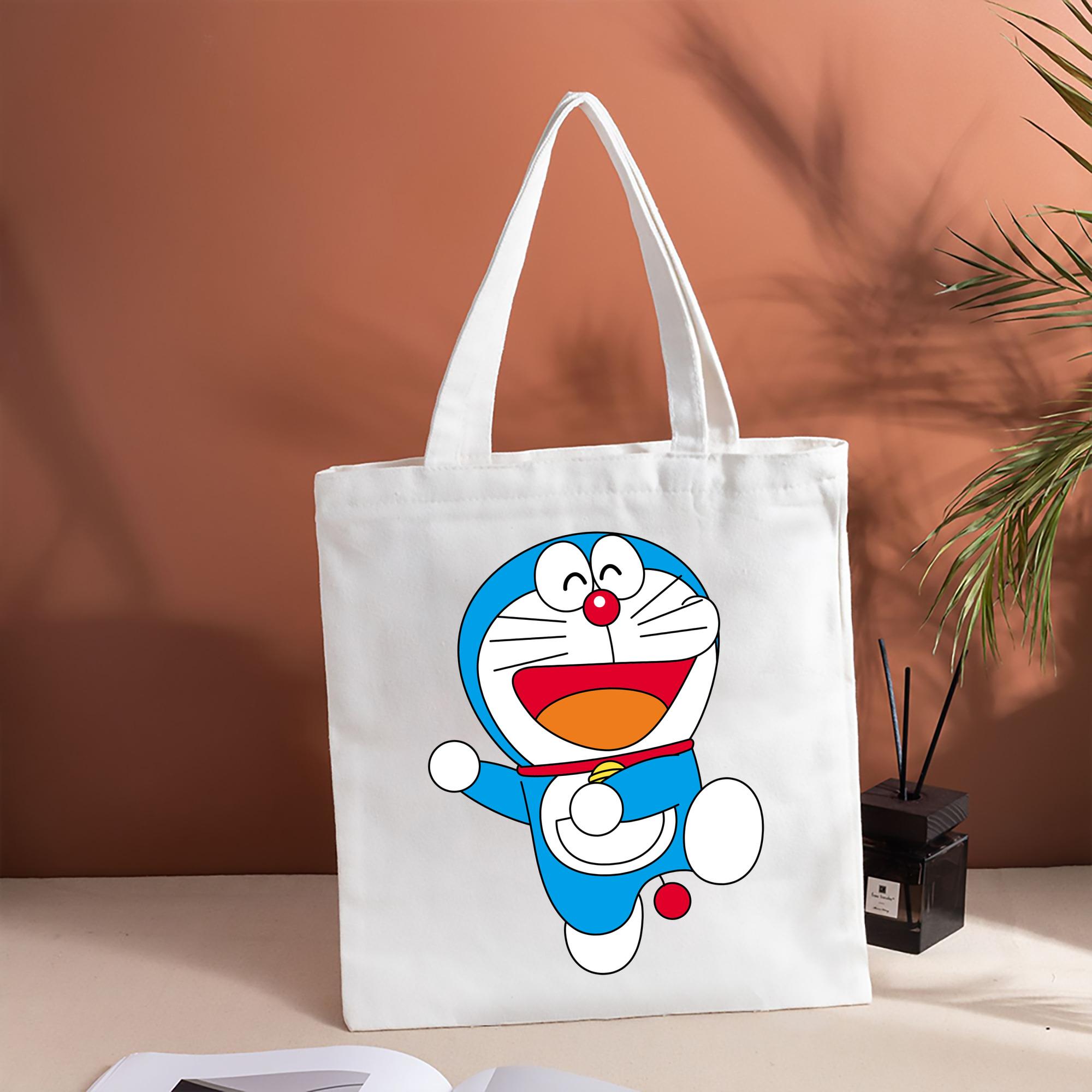 ドラえもん Doraemon 縦型キャンバス生地手提げバッグ　トートバッグ