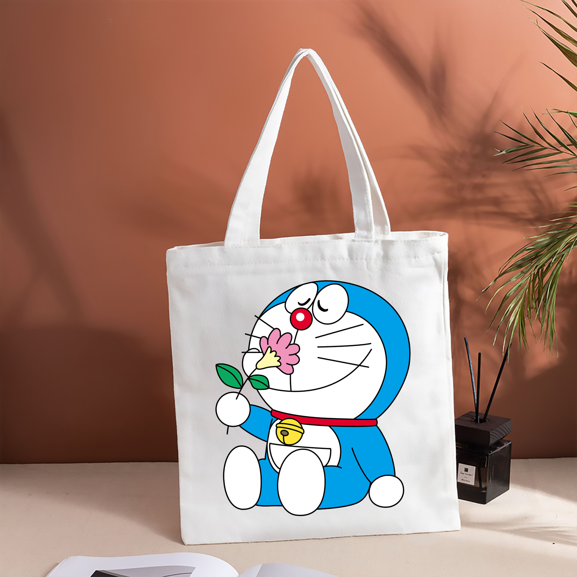 ドラえもん Doraemon 縦型キャンバス生地手提げバッグ　トートバッグ