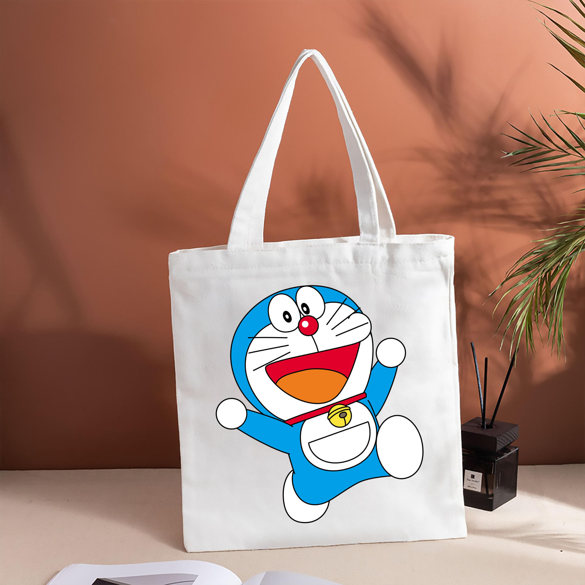 ドラえもん Doraemon 縦型キャンバス生地手提げバッグ　トートバッグ