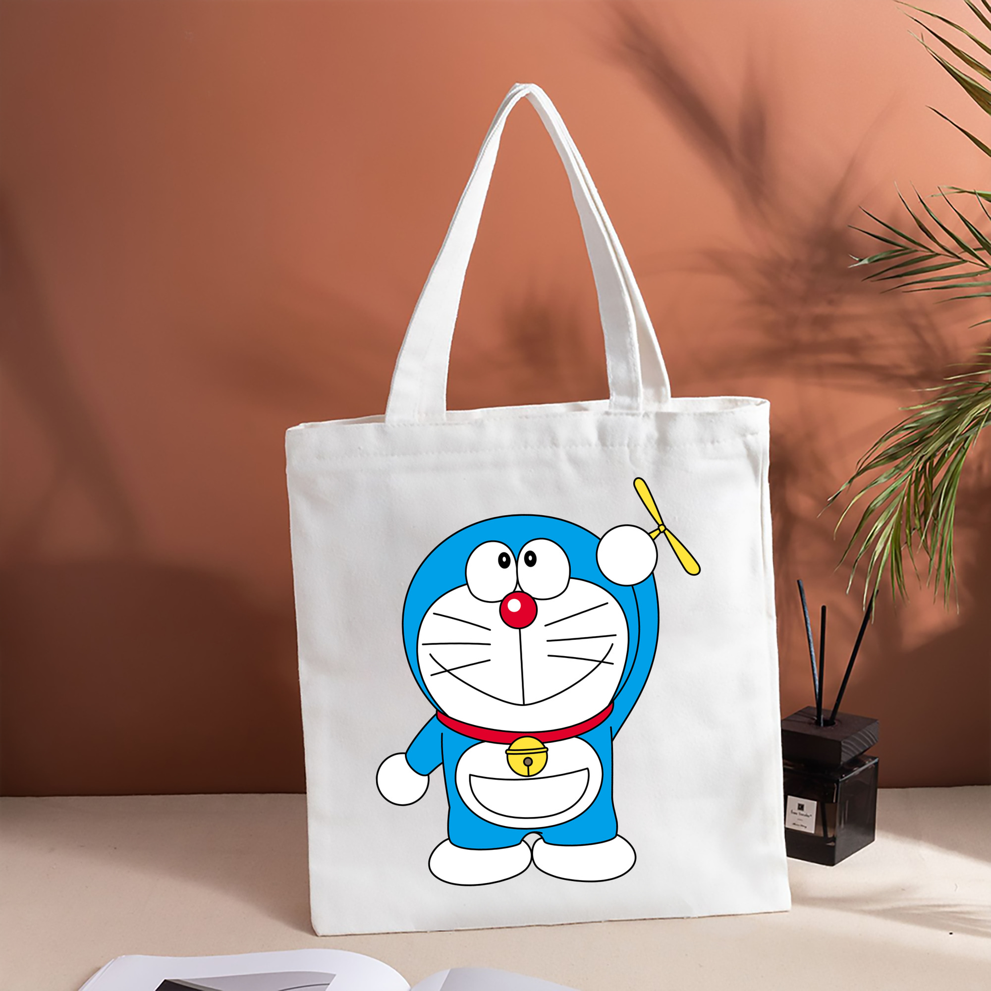 ドラえもん Doraemon 縦型キャンバス生地手提げバッグ　トートバッグ
