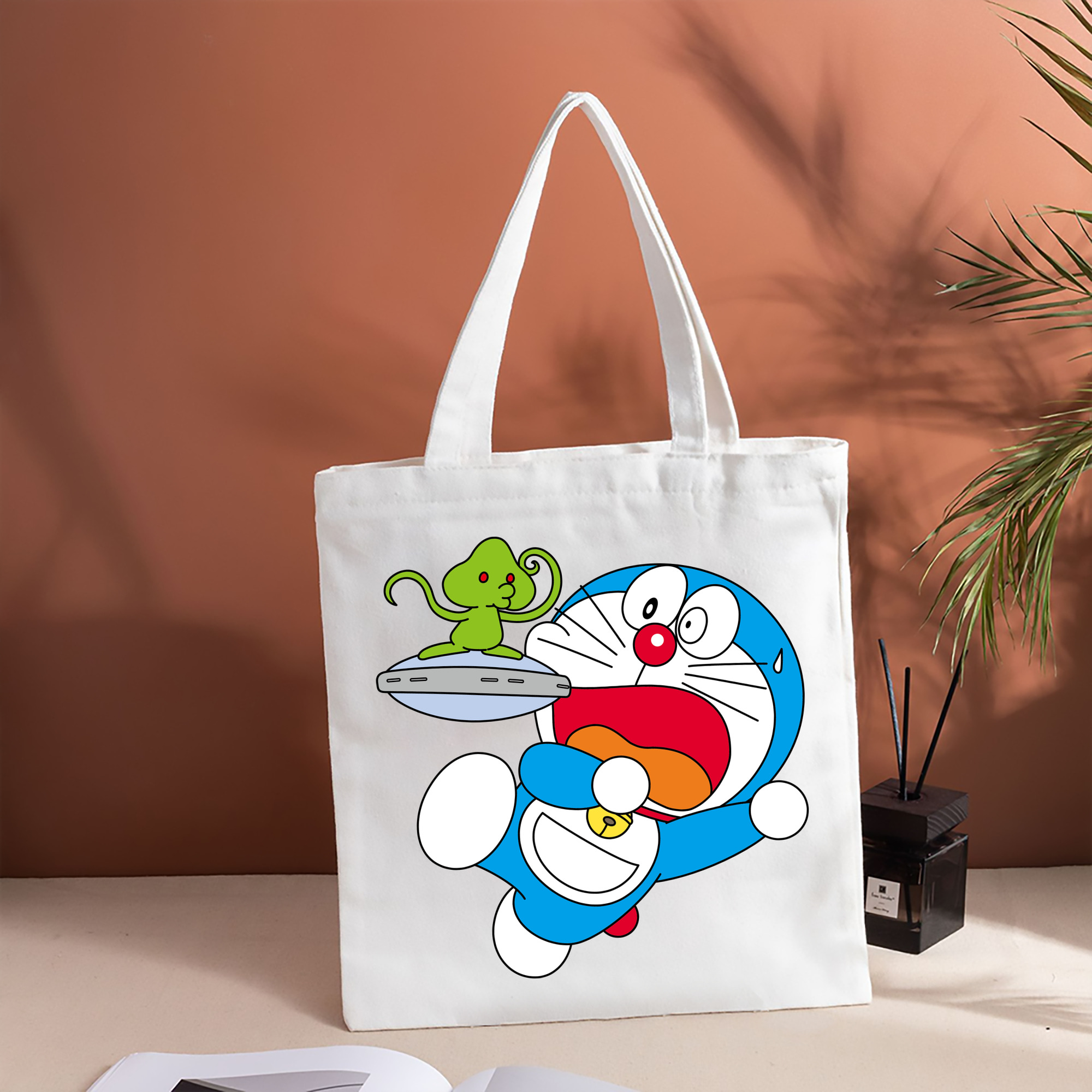 ドラえもん Doraemon 縦型キャンバス生地手提げバッグ　トートバッグ