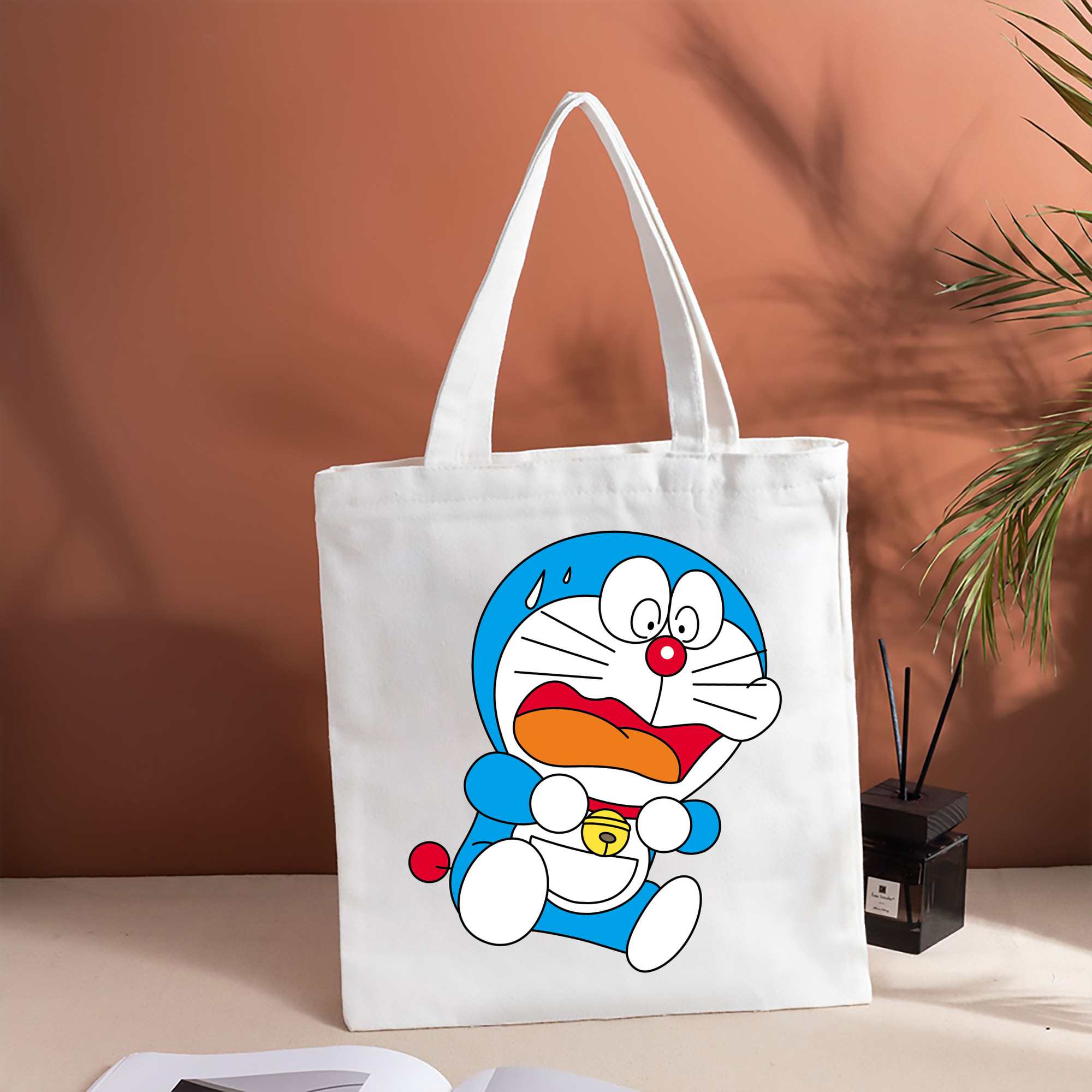 ドラえもん Doraemon 縦型キャンバス生地手提げバッグ　トートバッグ