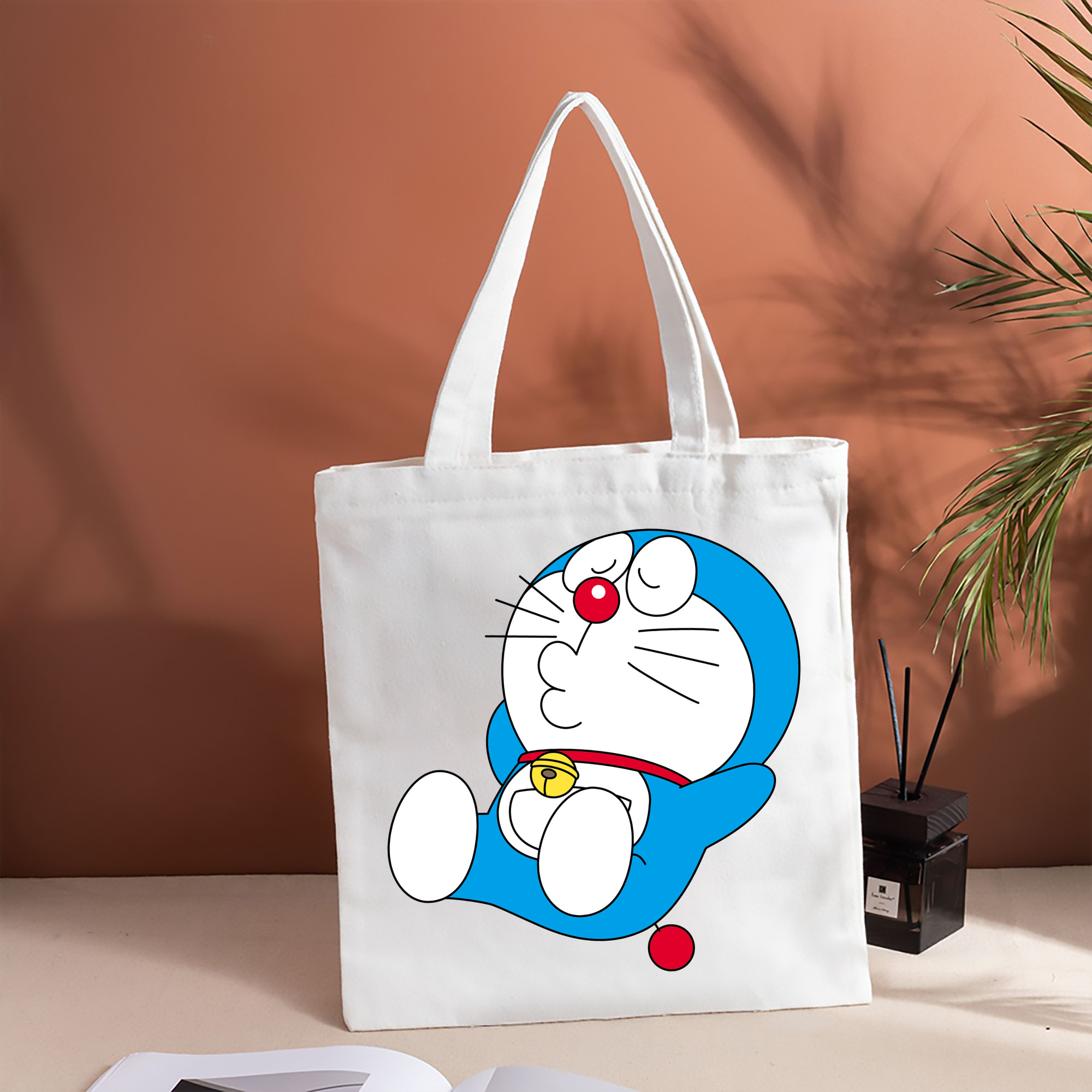 ドラえもん Doraemon 縦型キャンバス生地手提げバッグ　トートバッグ