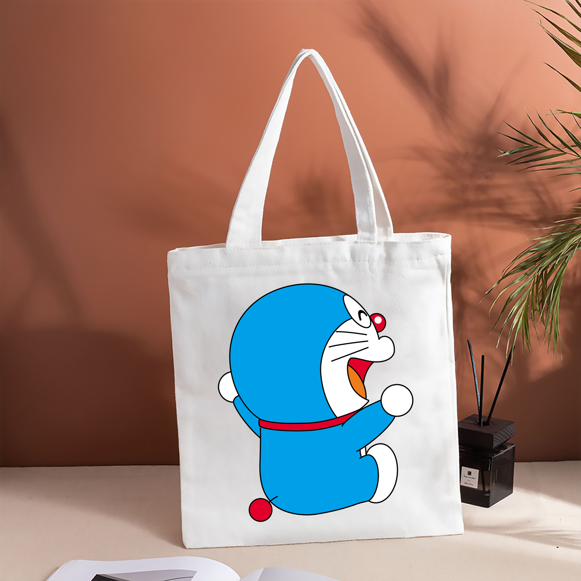 ドラえもん Doraemon 縦型キャンバス生地手提げバッグ　トートバッグ