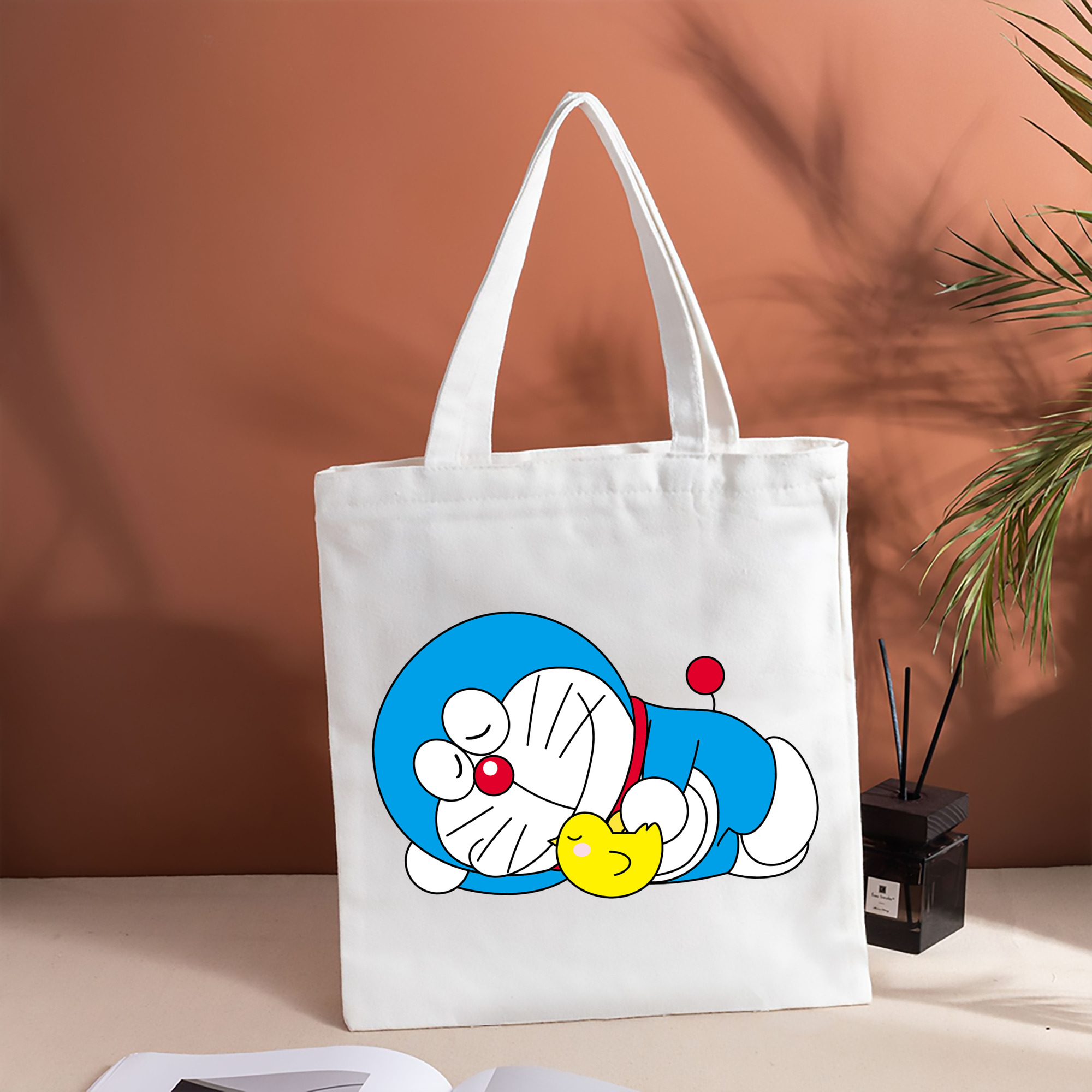 ドラえもん Doraemon 縦型キャンバス生地手提げバッグ　トートバッグ