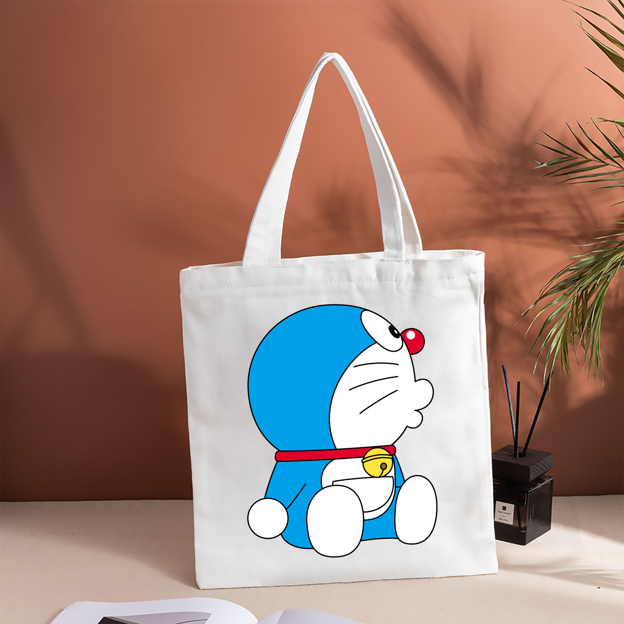 ドラえもん Doraemon 縦型キャンバス生地手提げバッグ　トートバッグ
