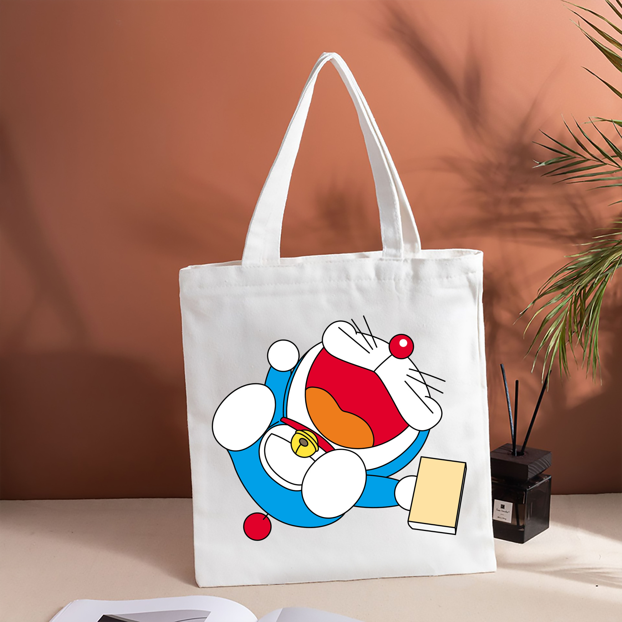 ドラえもん Doraemon 縦型キャンバス生地手提げバッグ　トートバッグ