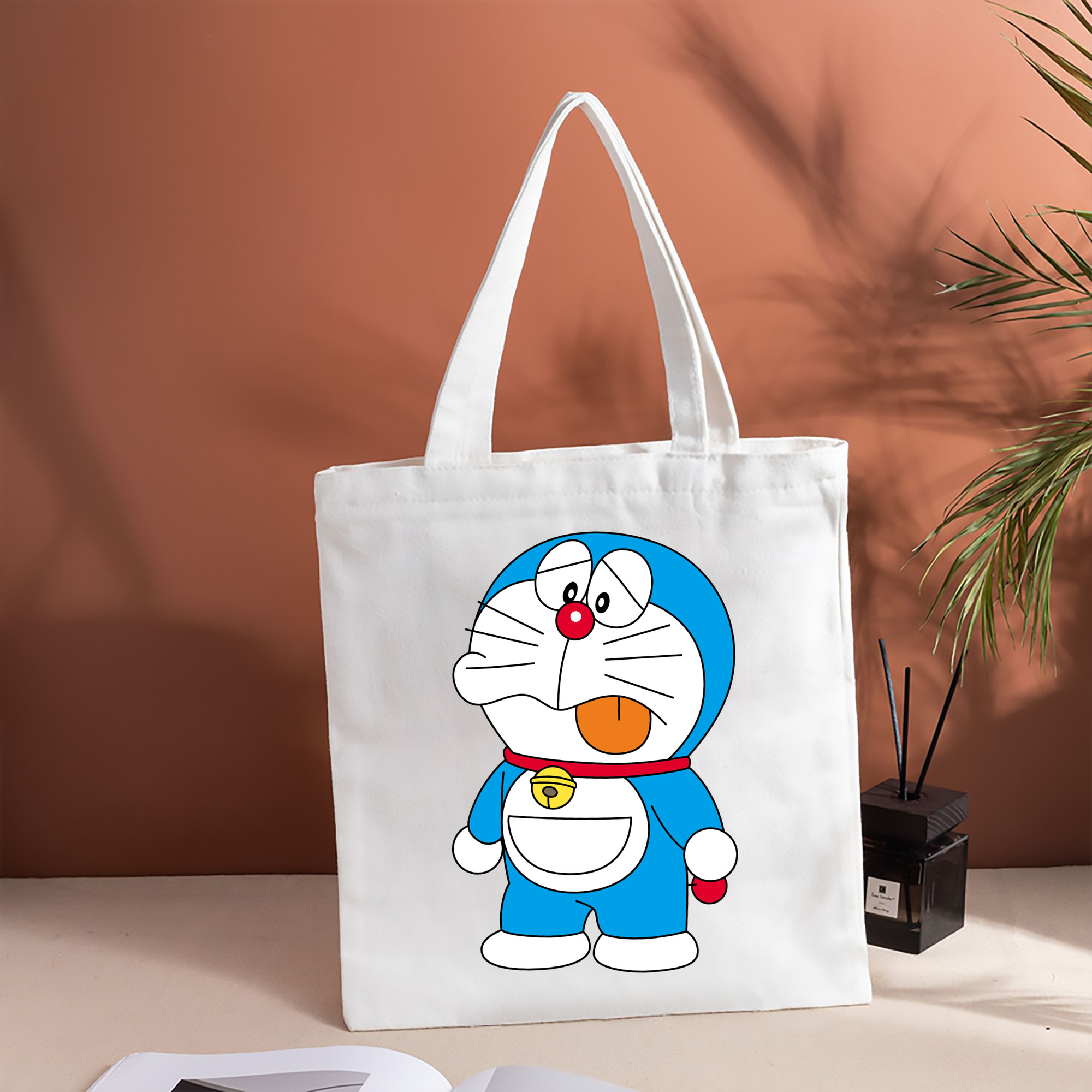 ドラえもん Doraemon 縦型キャンバス生地手提げバッグ　トートバッグ