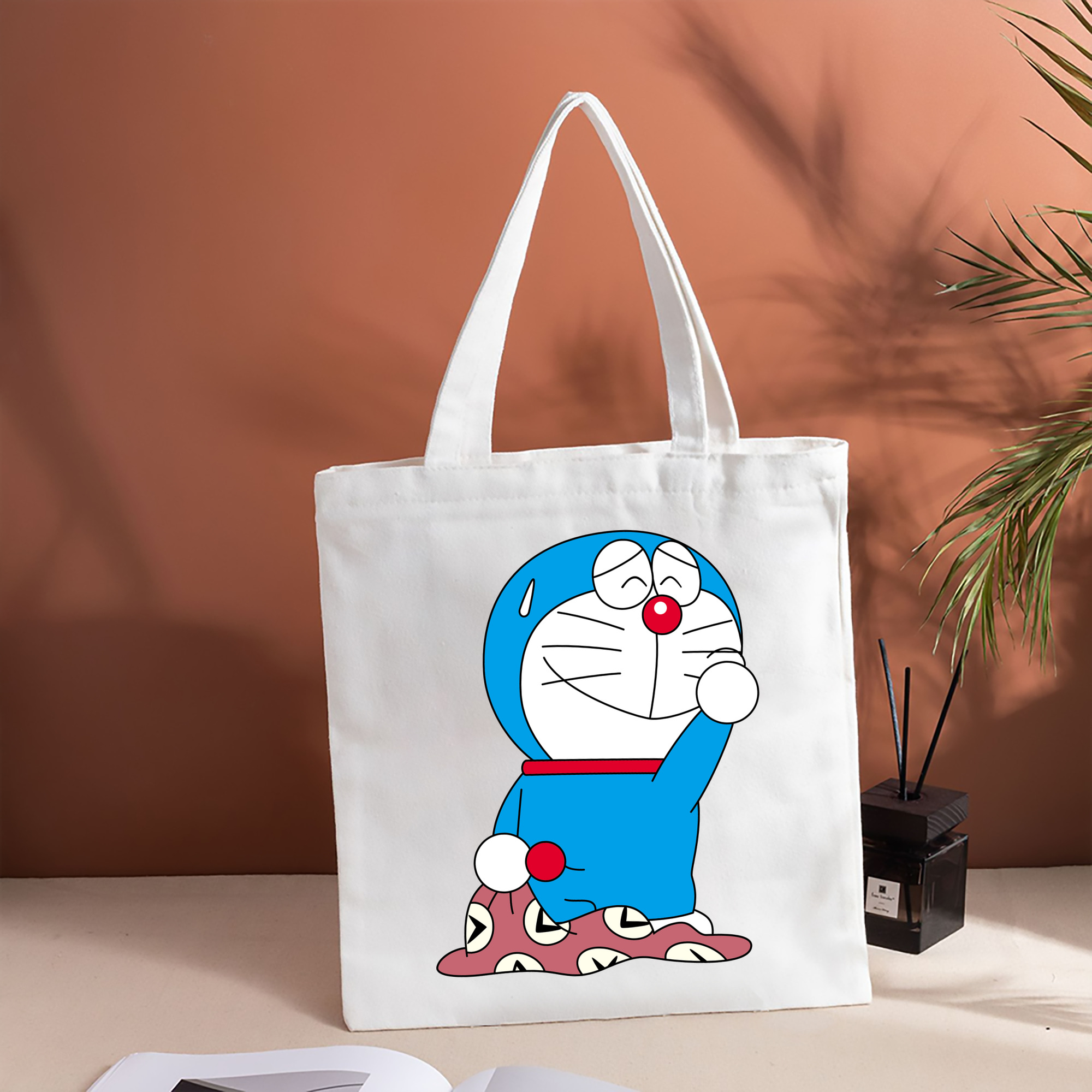 ドラえもん Doraemon 縦型キャンバス生地手提げバッグ　トートバッグ