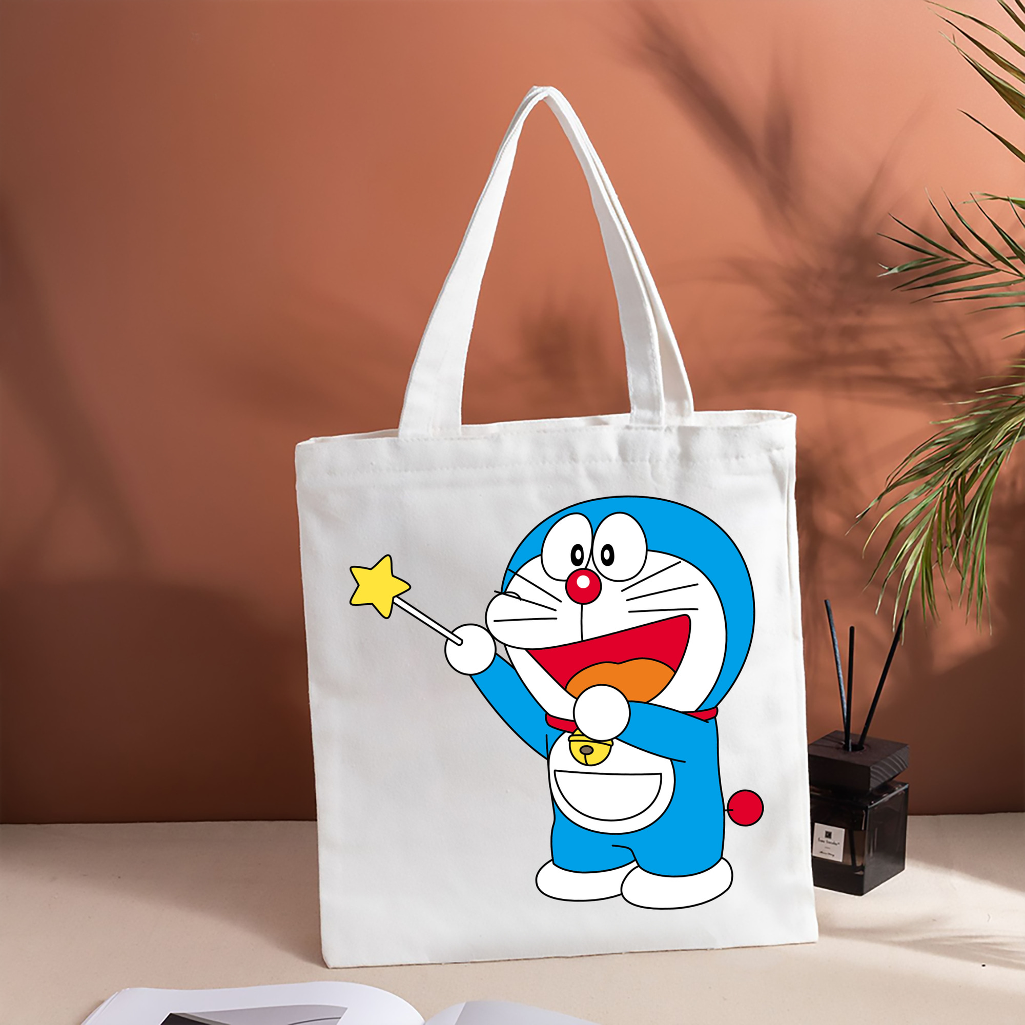 ドラえもん Doraemon 縦型キャンバス生地手提げバッグ　トートバッグ