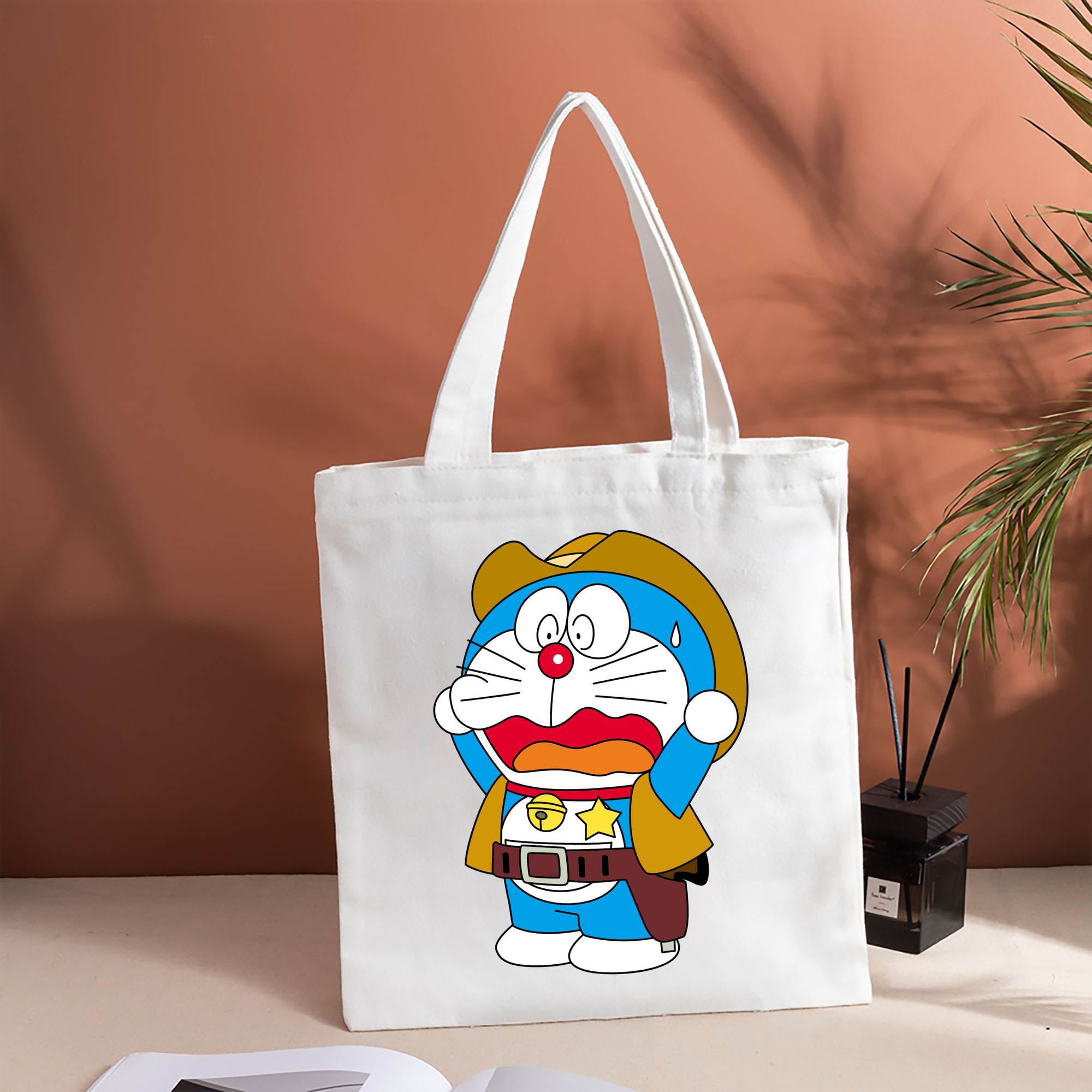 ドラえもん Doraemon 縦型キャンバス生地手提げバッグ　トートバッグ