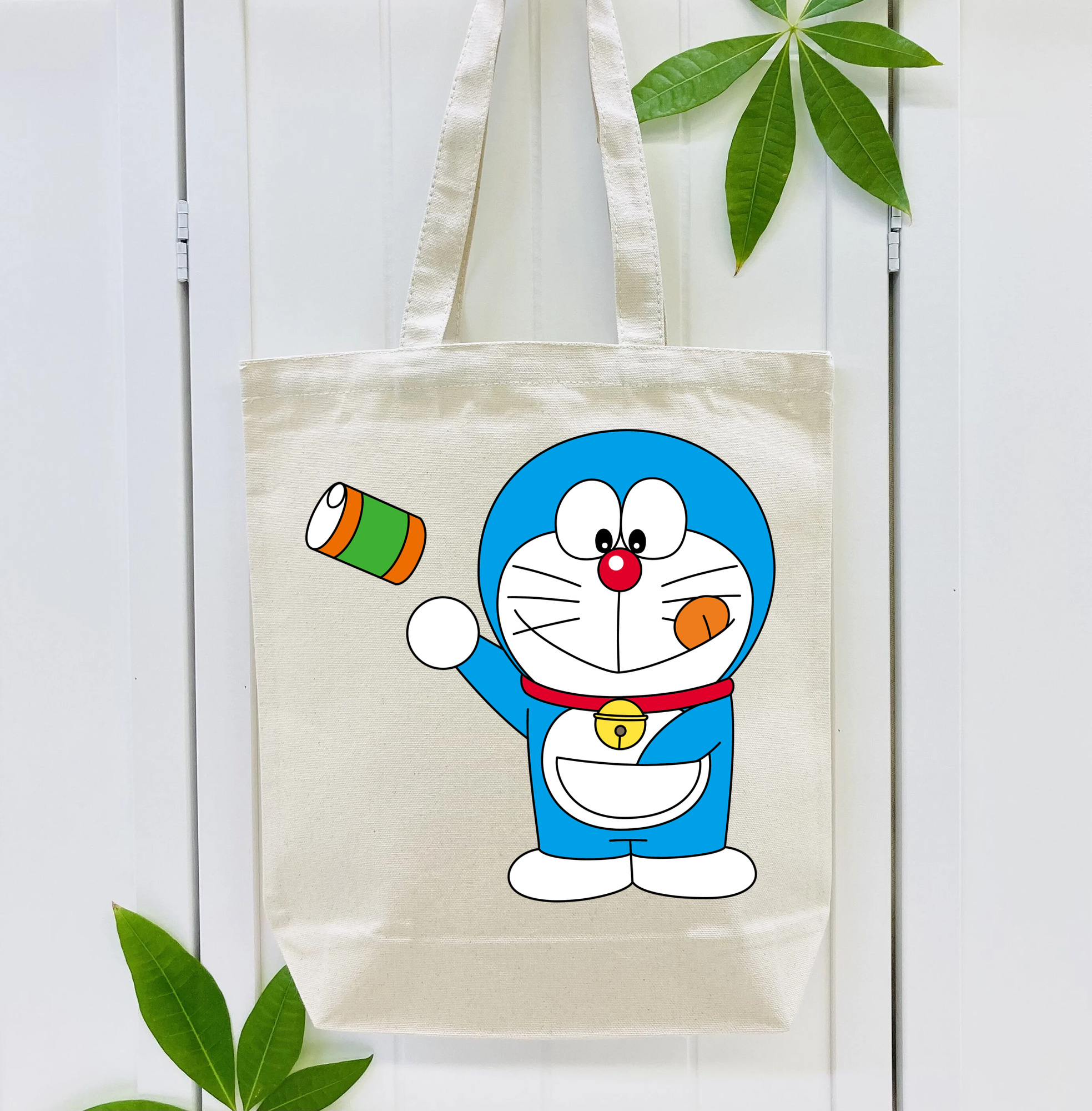 ドラえもん Doraemon 縦型キャンバス生地手提げバッグ　トートバッグ