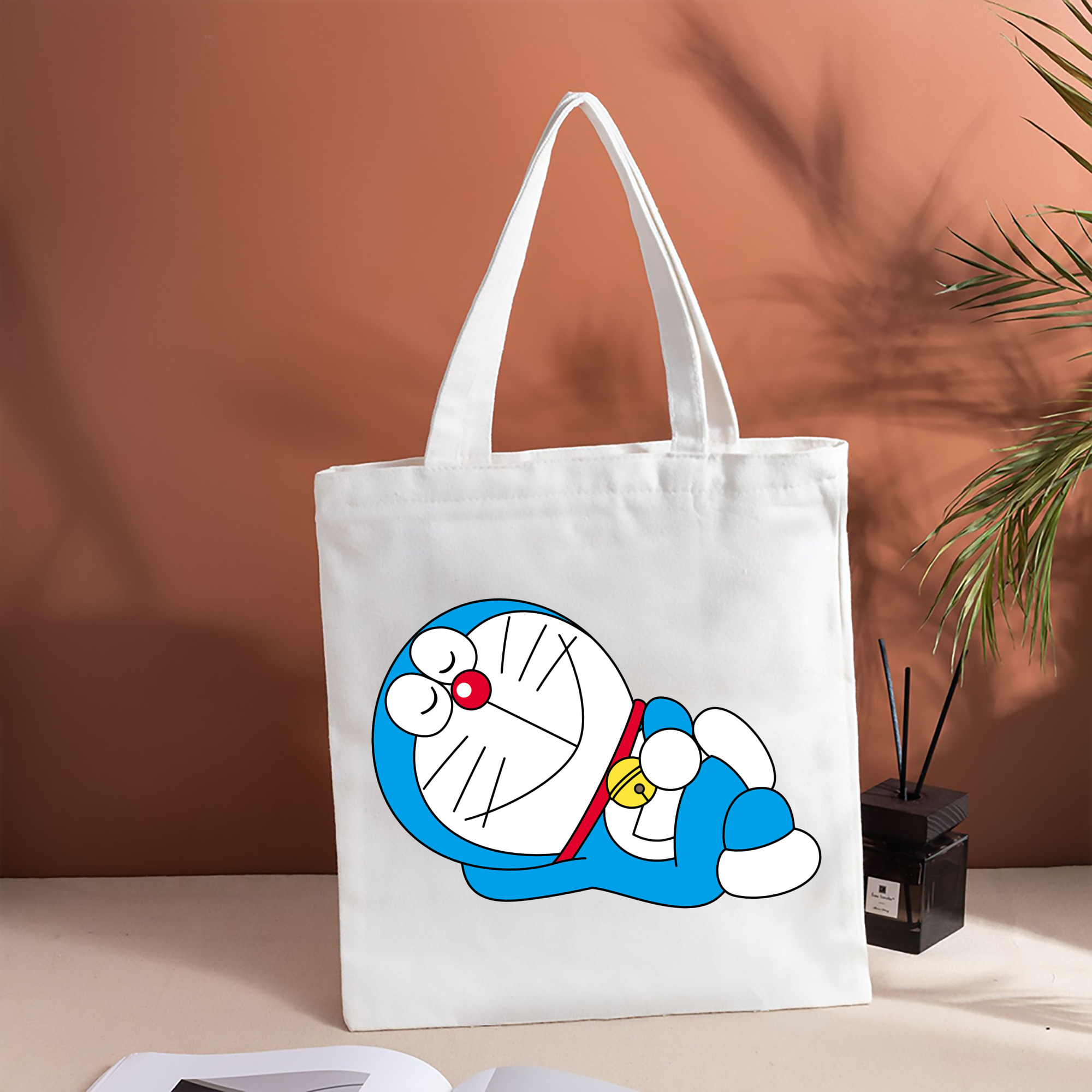 ドラえもん Doraemon 縦型キャンバス生地手提げバッグ　トートバッグ