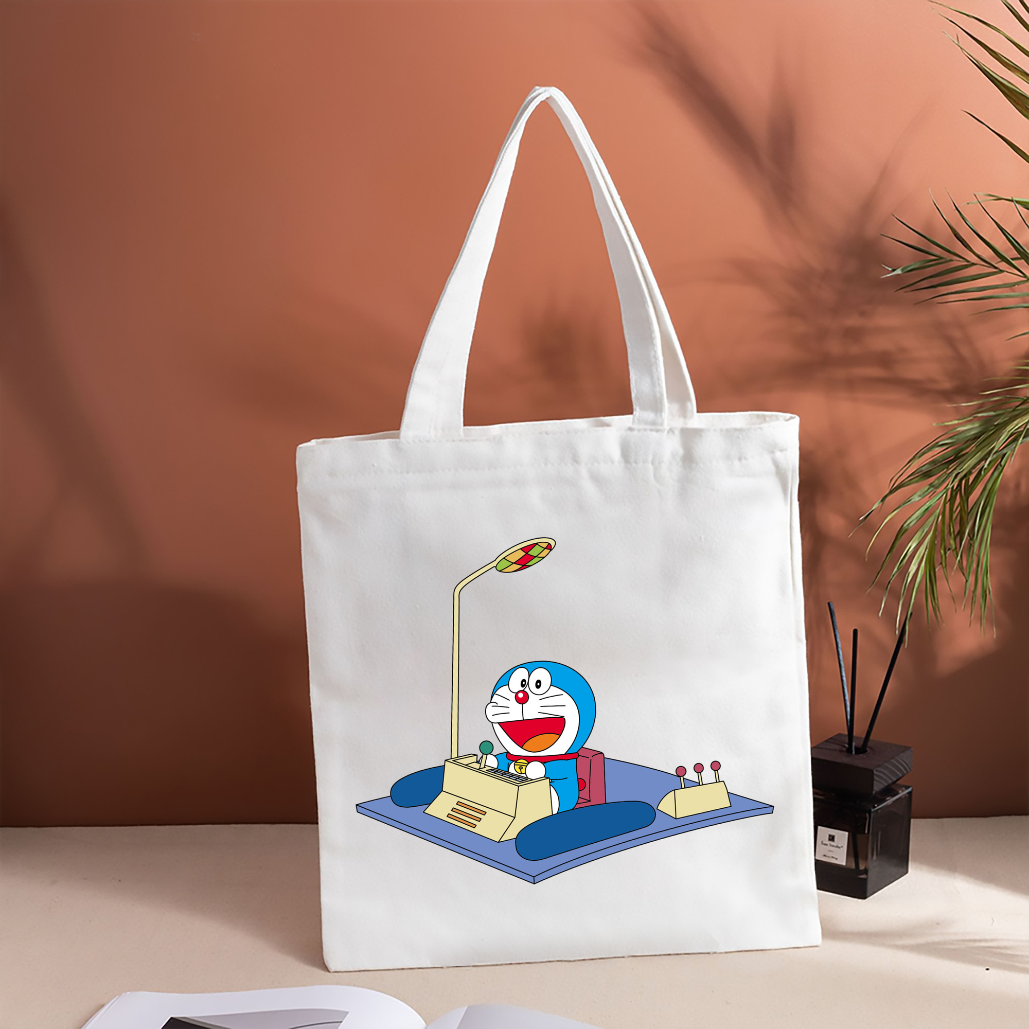 ドラえもん Doraemon 縦型キャンバス生地手提げバッグ　トートバッグ