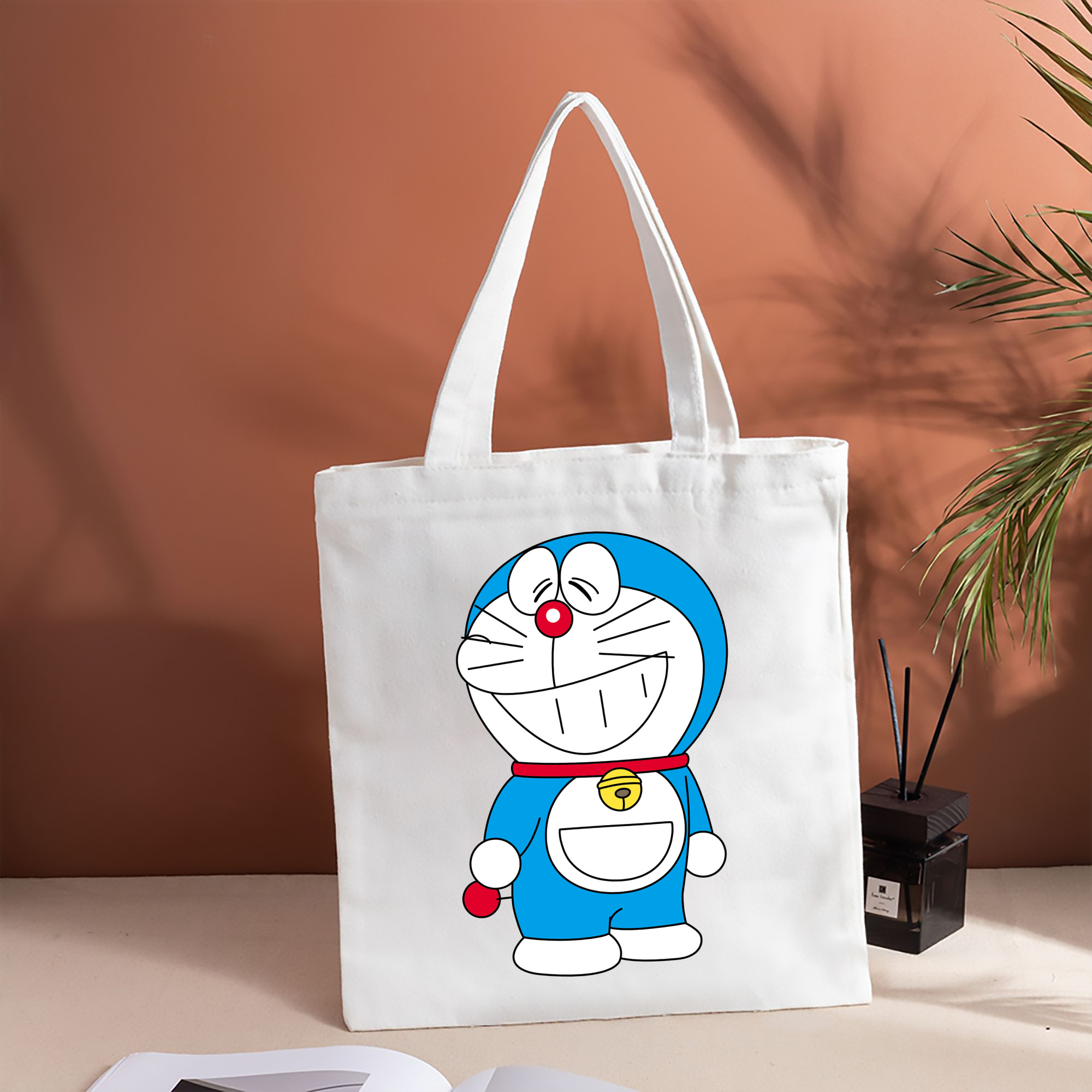 ドラえもん Doraemon 縦型キャンバス生地手提げバッグ　トートバッグ