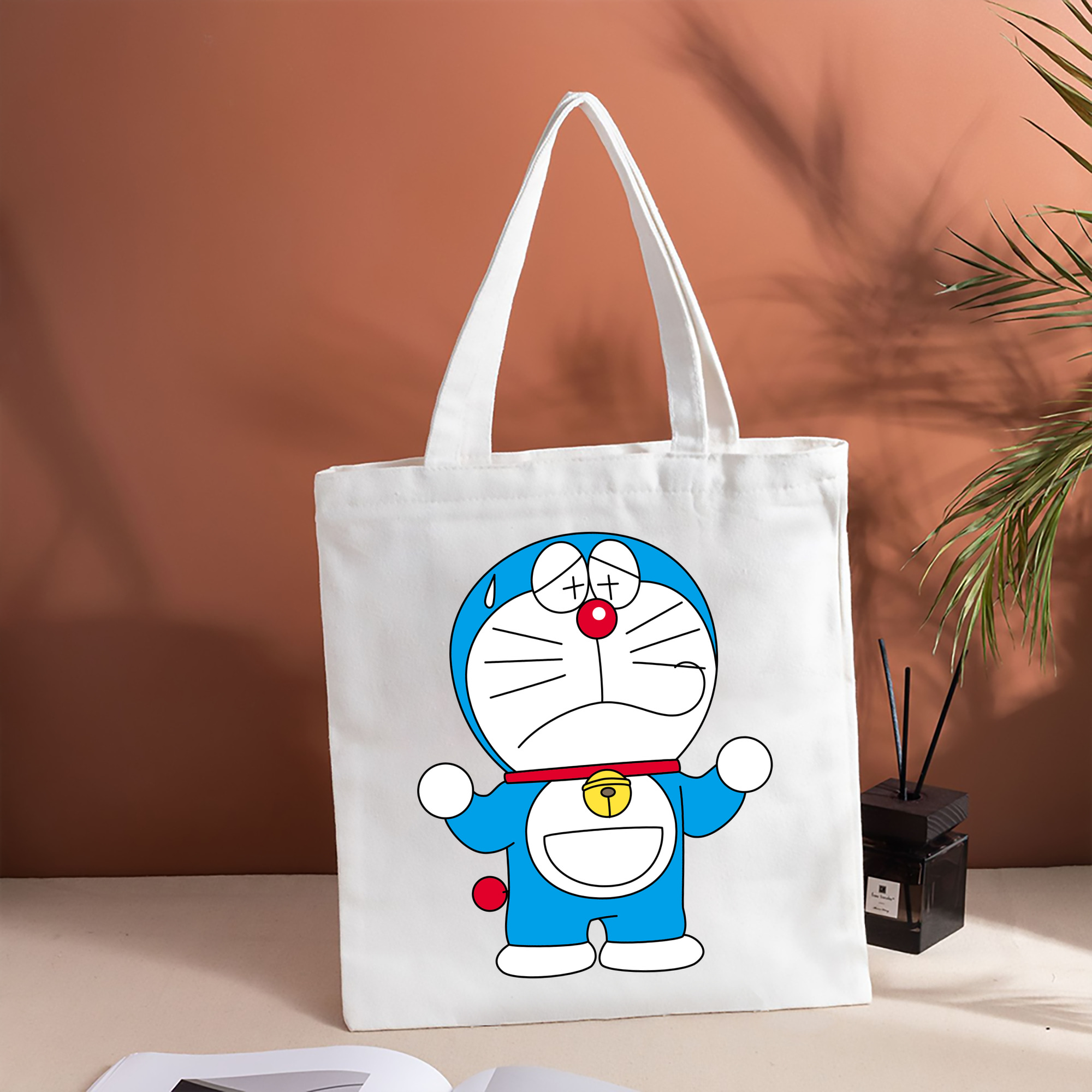 ドラえもん Doraemon 縦型キャンバス生地手提げバッグ　トートバッグ