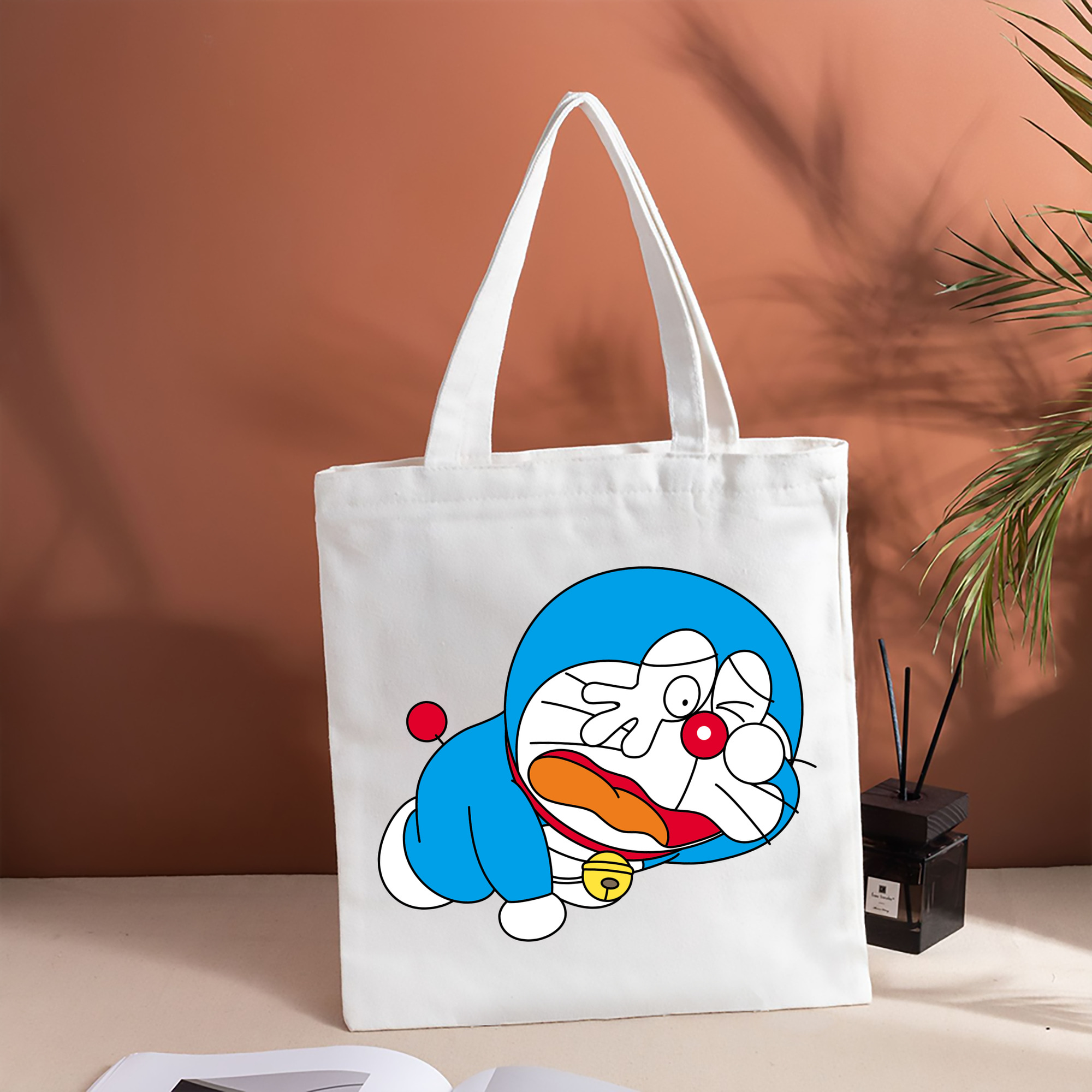 ドラえもん Doraemon 縦型キャンバス生地手提げバッグ　トートバッグ