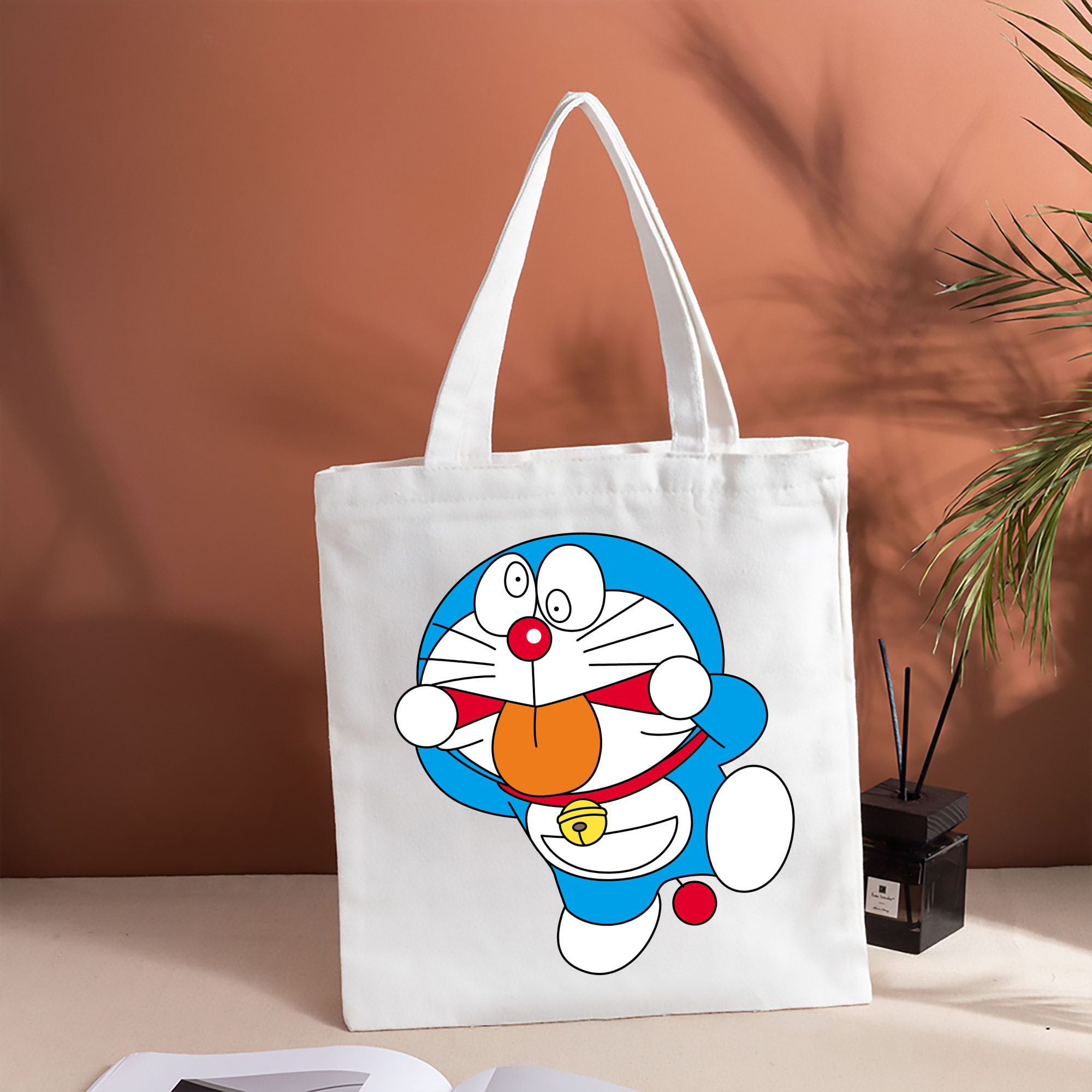 ドラえもん Doraemon 縦型キャンバス生地手提げバッグ　トートバッグ
