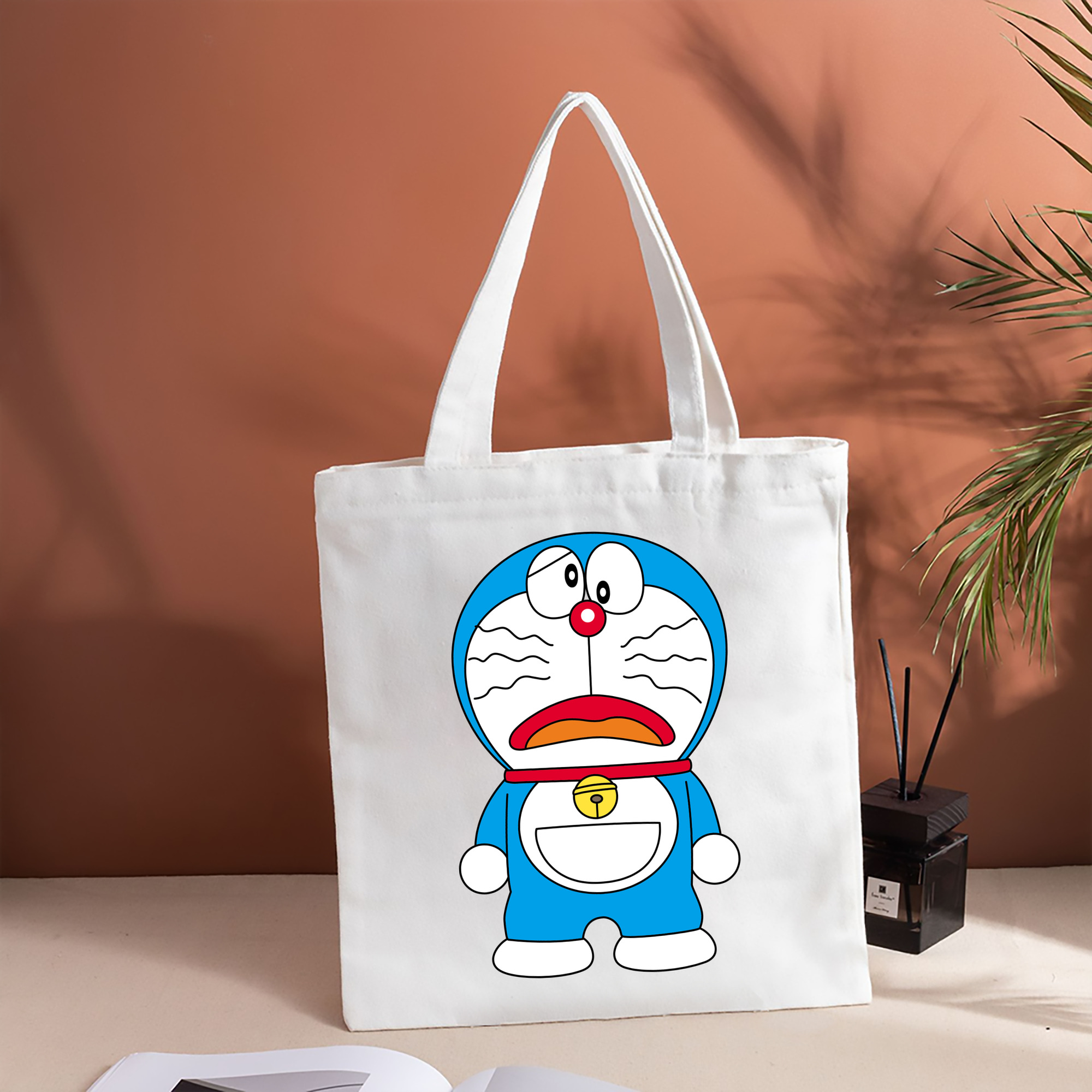 ドラえもん Doraemon 縦型キャンバス生地手提げバッグ　トートバッグ
