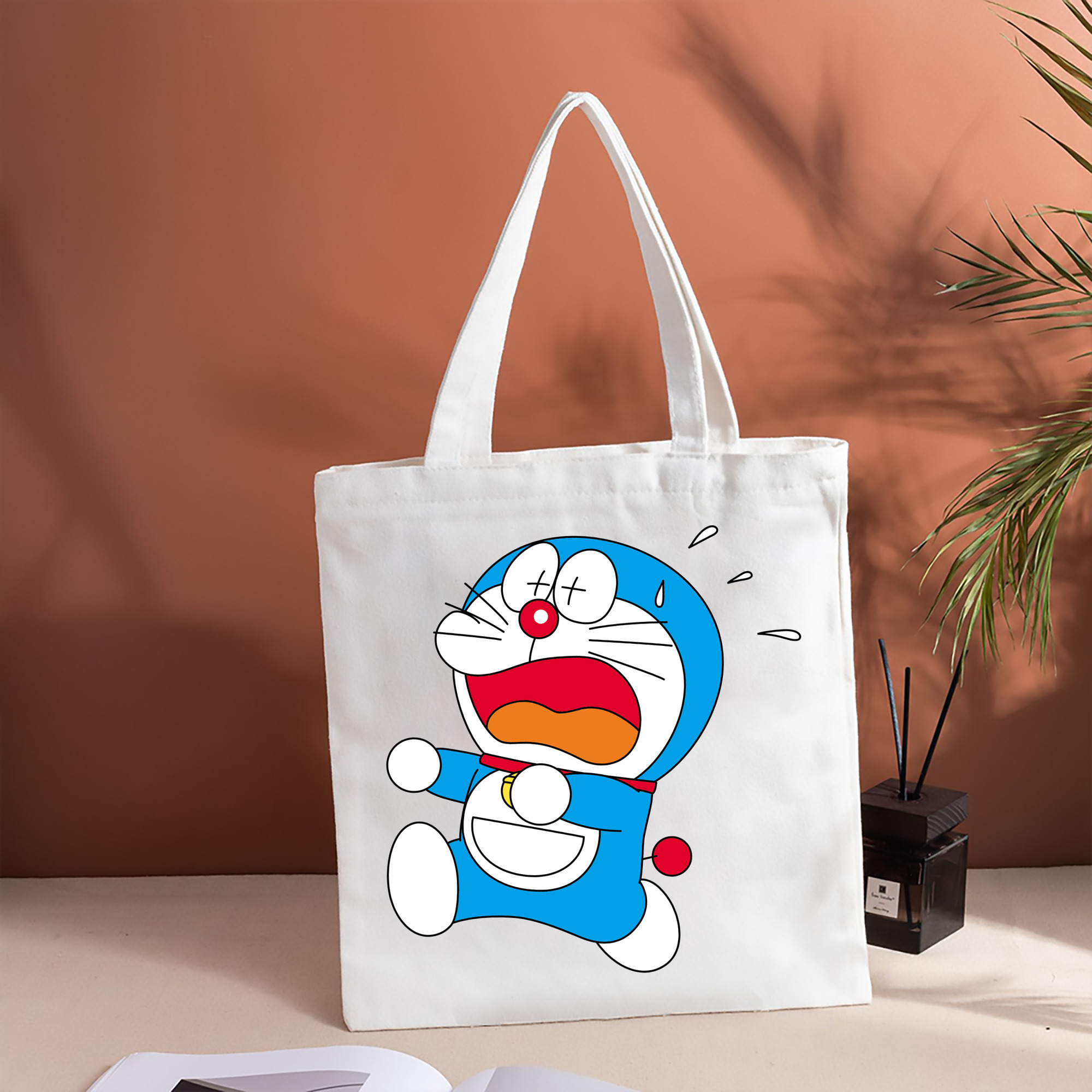 ドラえもん Doraemon 縦型キャンバス生地手提げバッグ　トートバッグ