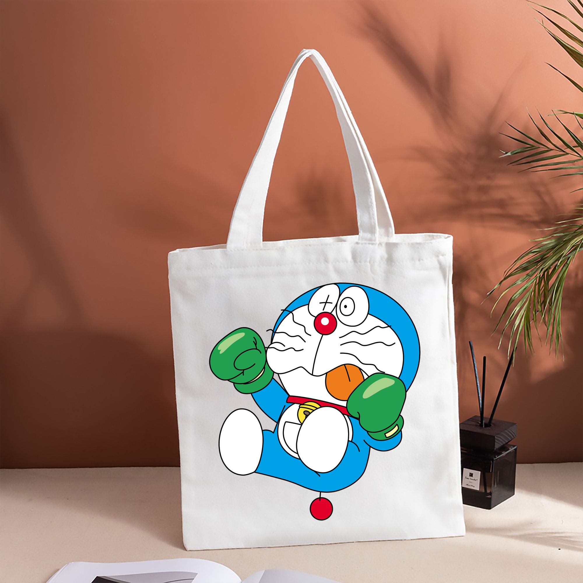 ドラえもん Doraemon 縦型キャンバス生地手提げバッグ　トートバッグ