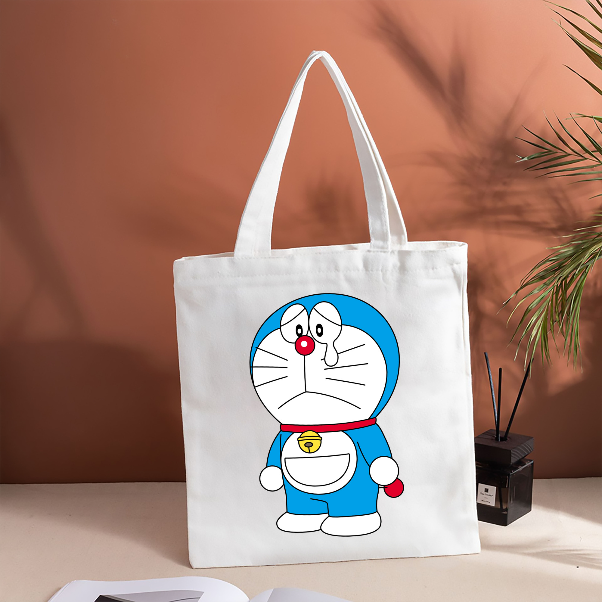 ドラえもん Doraemon 縦型キャンバス生地手提げバッグ　トートバッグ
