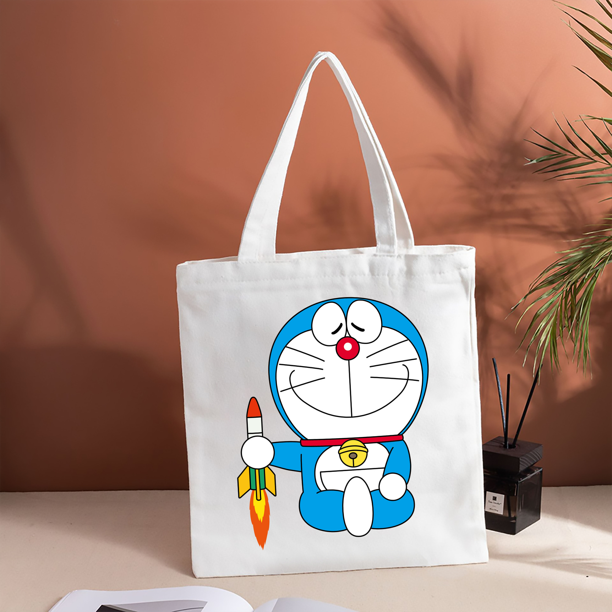 ドラえもん Doraemon 縦型キャンバス生地手提げバッグ　トートバッグ