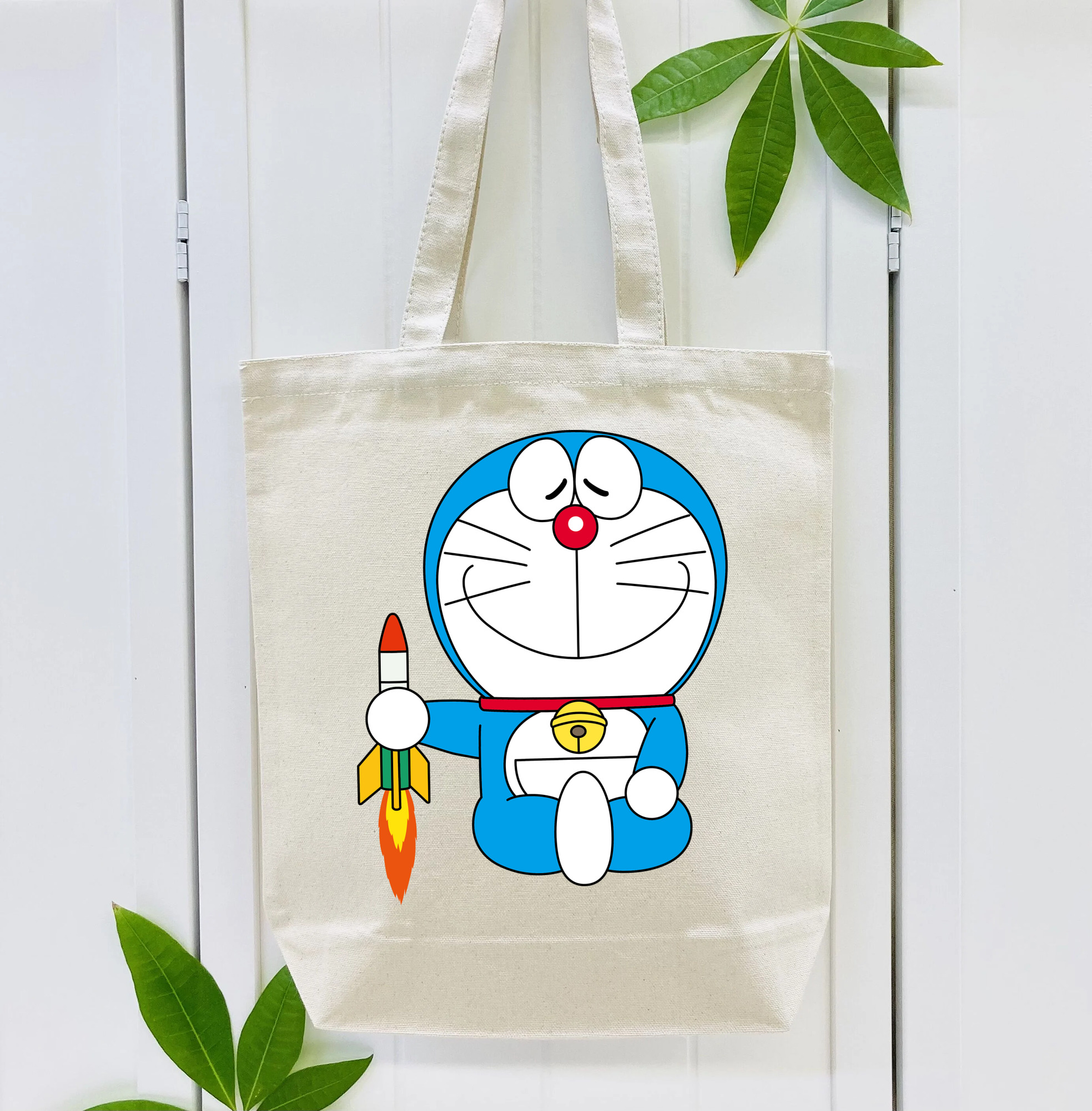 ドラえもん Doraemon 縦型キャンバス生地手提げバッグ　トートバッグ