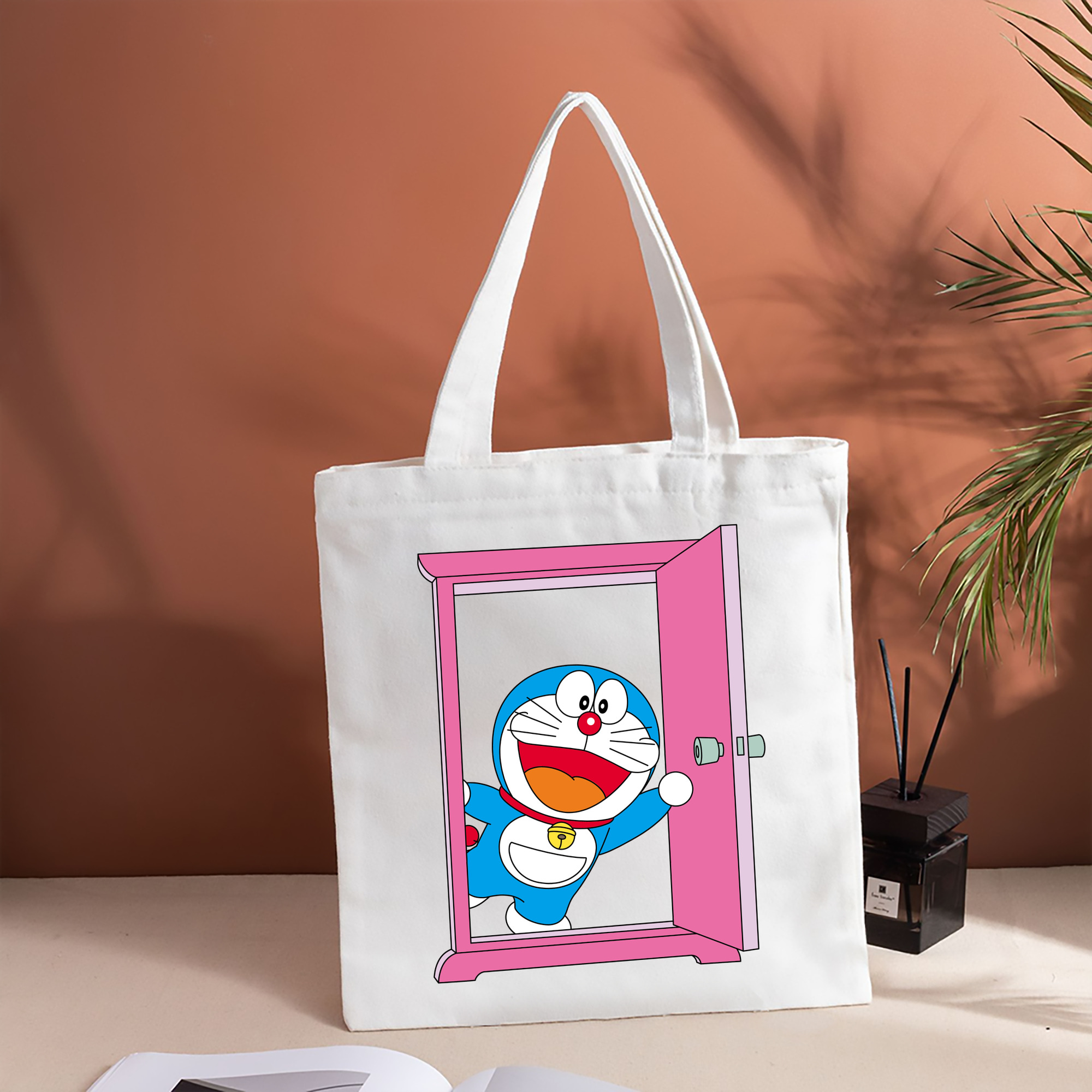 ドラえもん Doraemon 縦型キャンバス生地手提げバッグ　トートバッグ