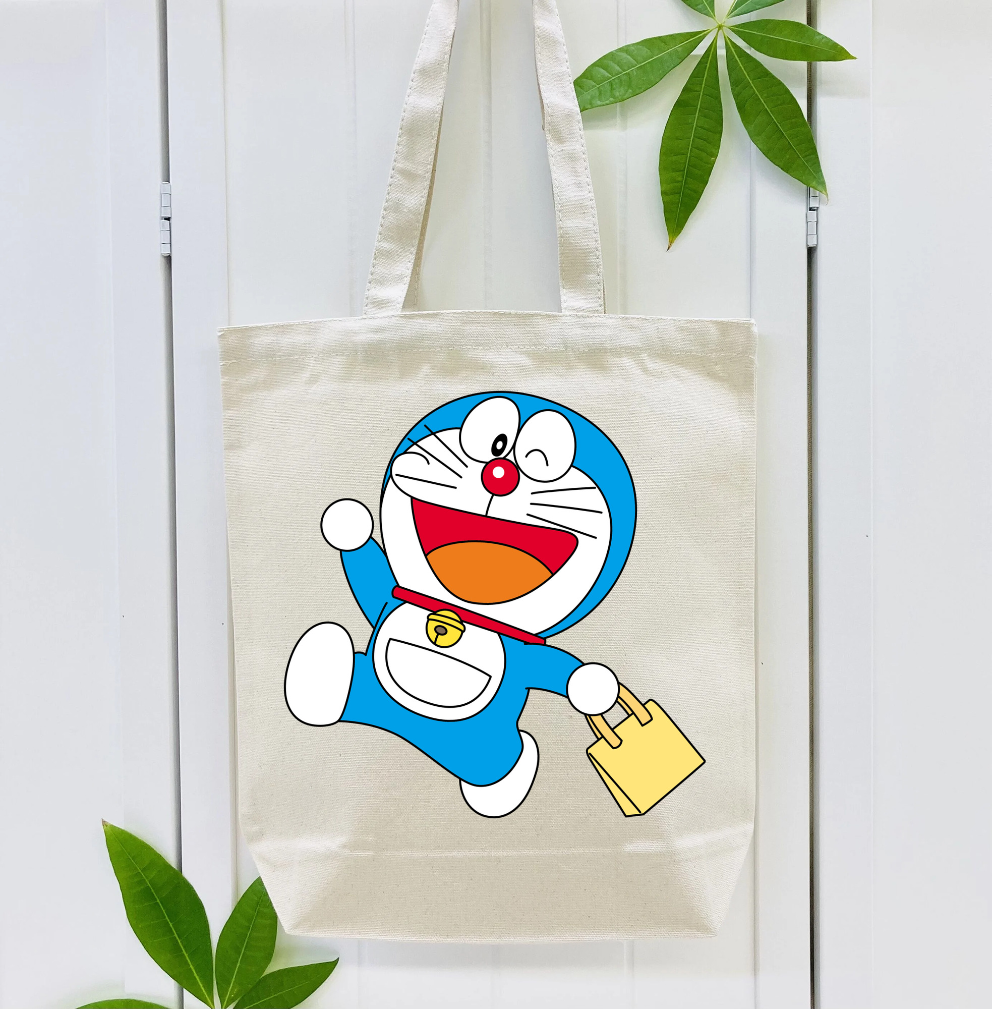 ドラえもん Doraemon 縦型キャンバス生地手提げバッグ　トートバッグ