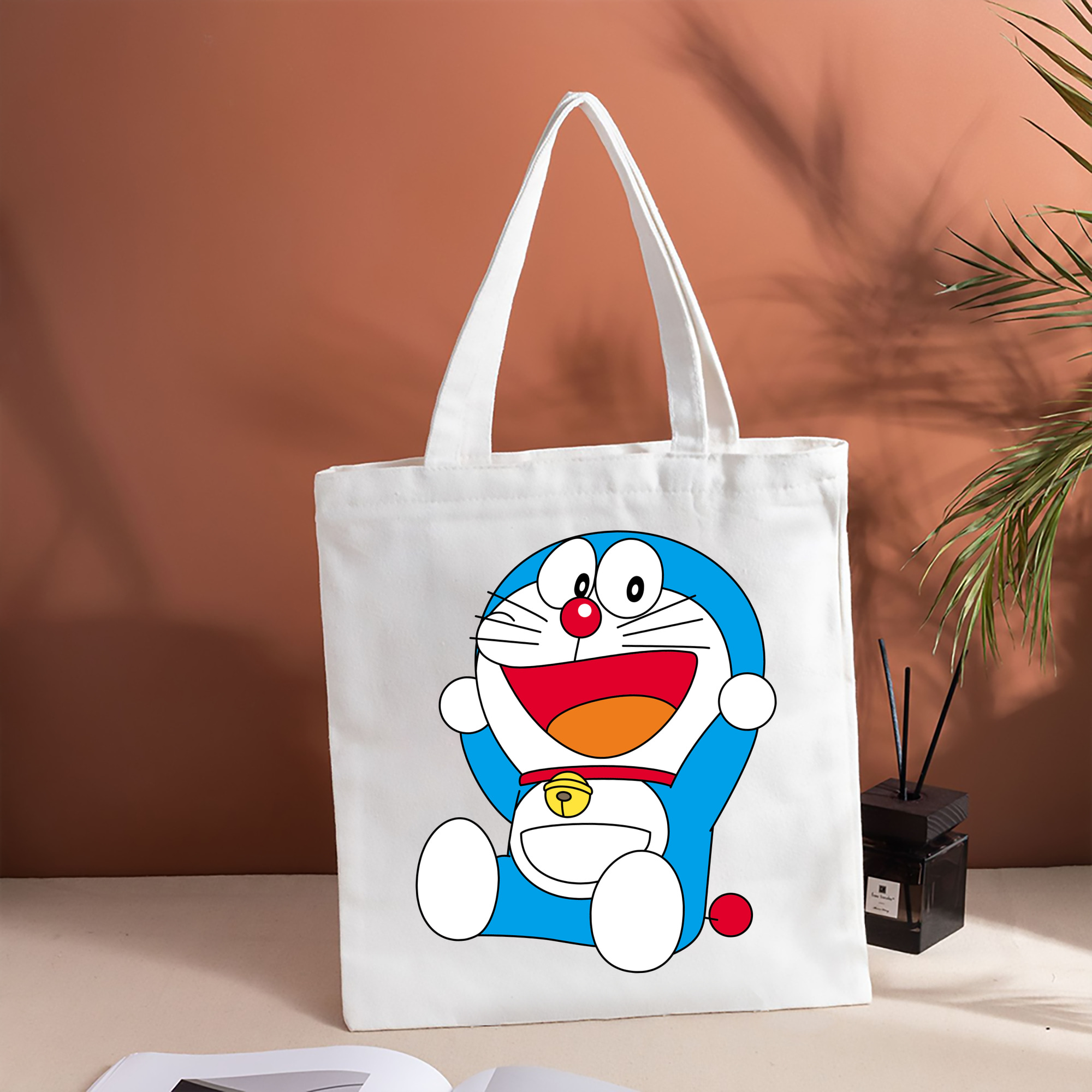 ドラえもん Doraemon 縦型キャンバス生地手提げバッグ　トートバッグ