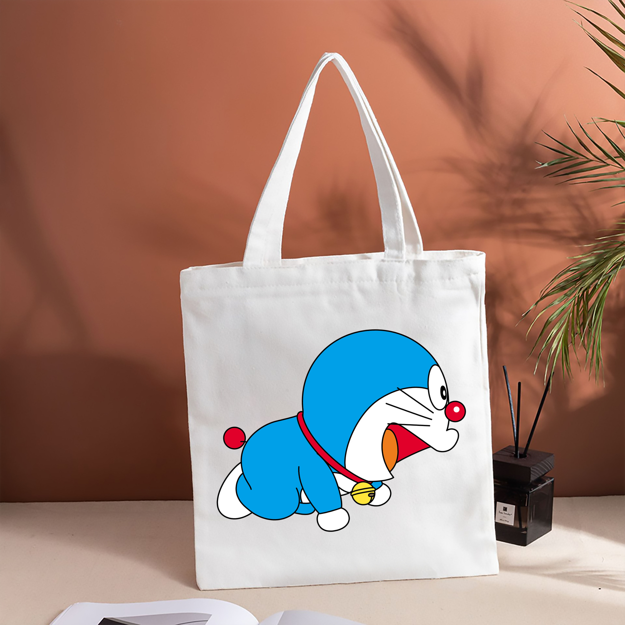 ドラえもん Doraemon 縦型キャンバス生地手提げバッグ　トートバッグ