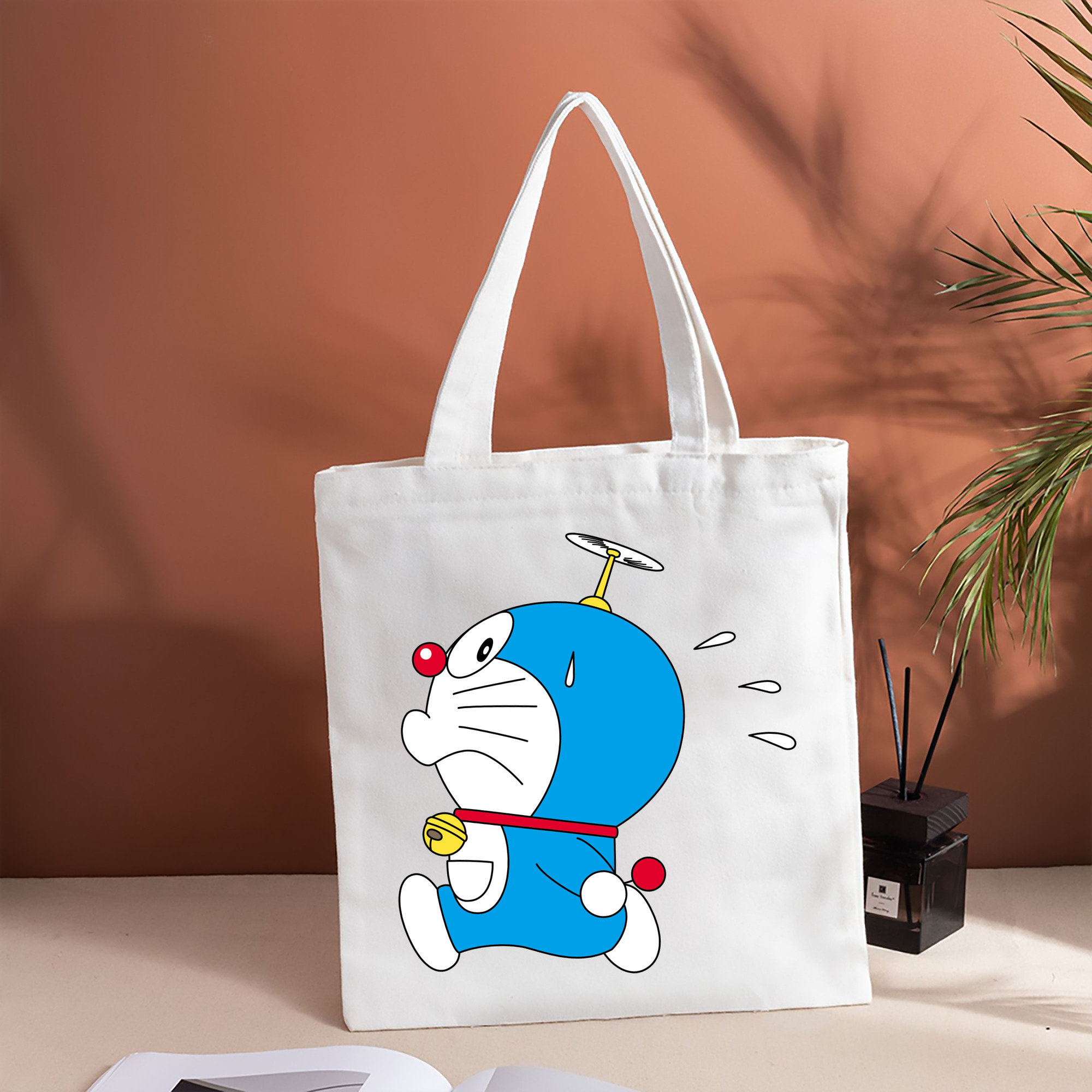 ドラえもん Doraemon 縦型キャンバス生地手提げバッグ　トートバッグ