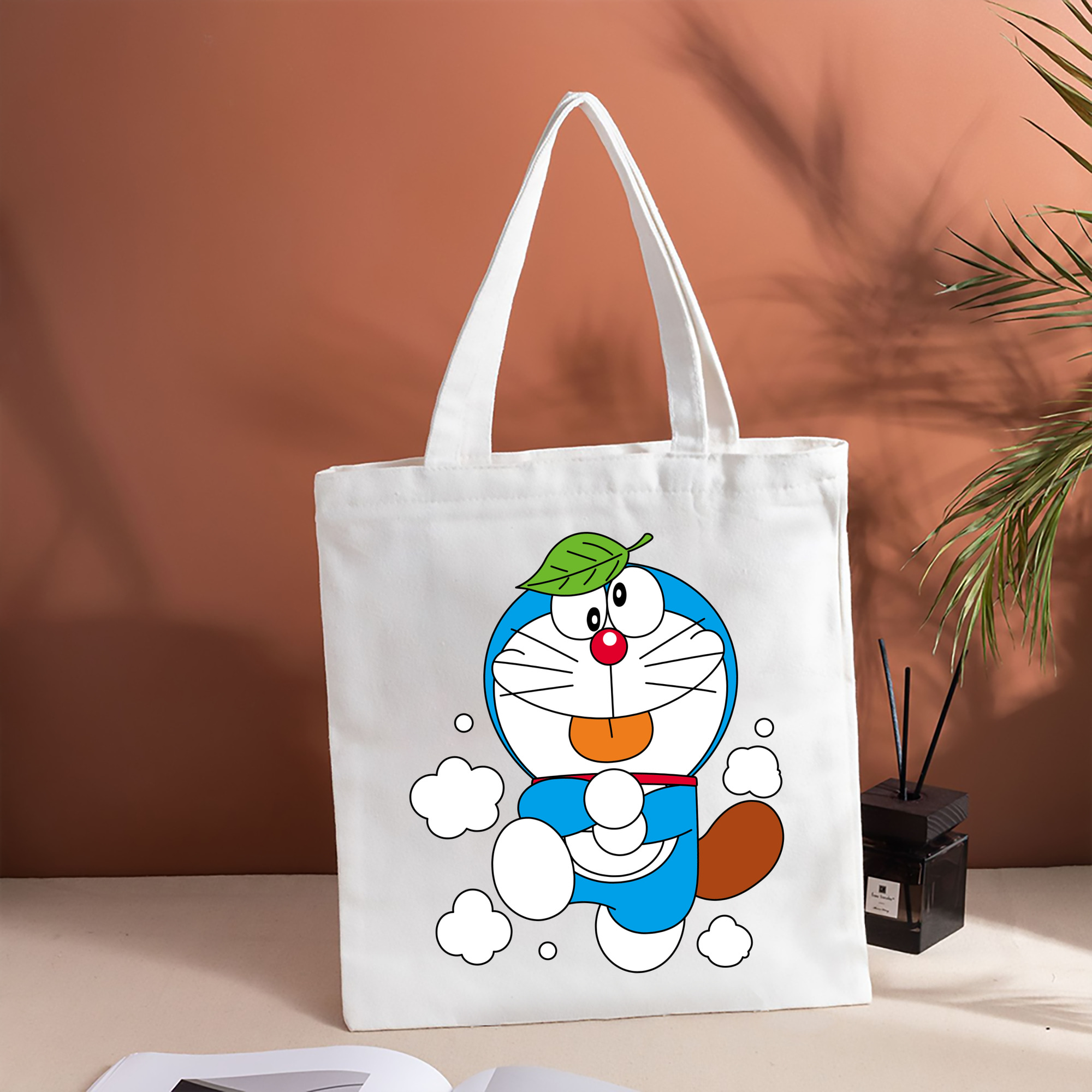 ドラえもん Doraemon 縦型キャンバス生地手提げバッグ　トートバッグ