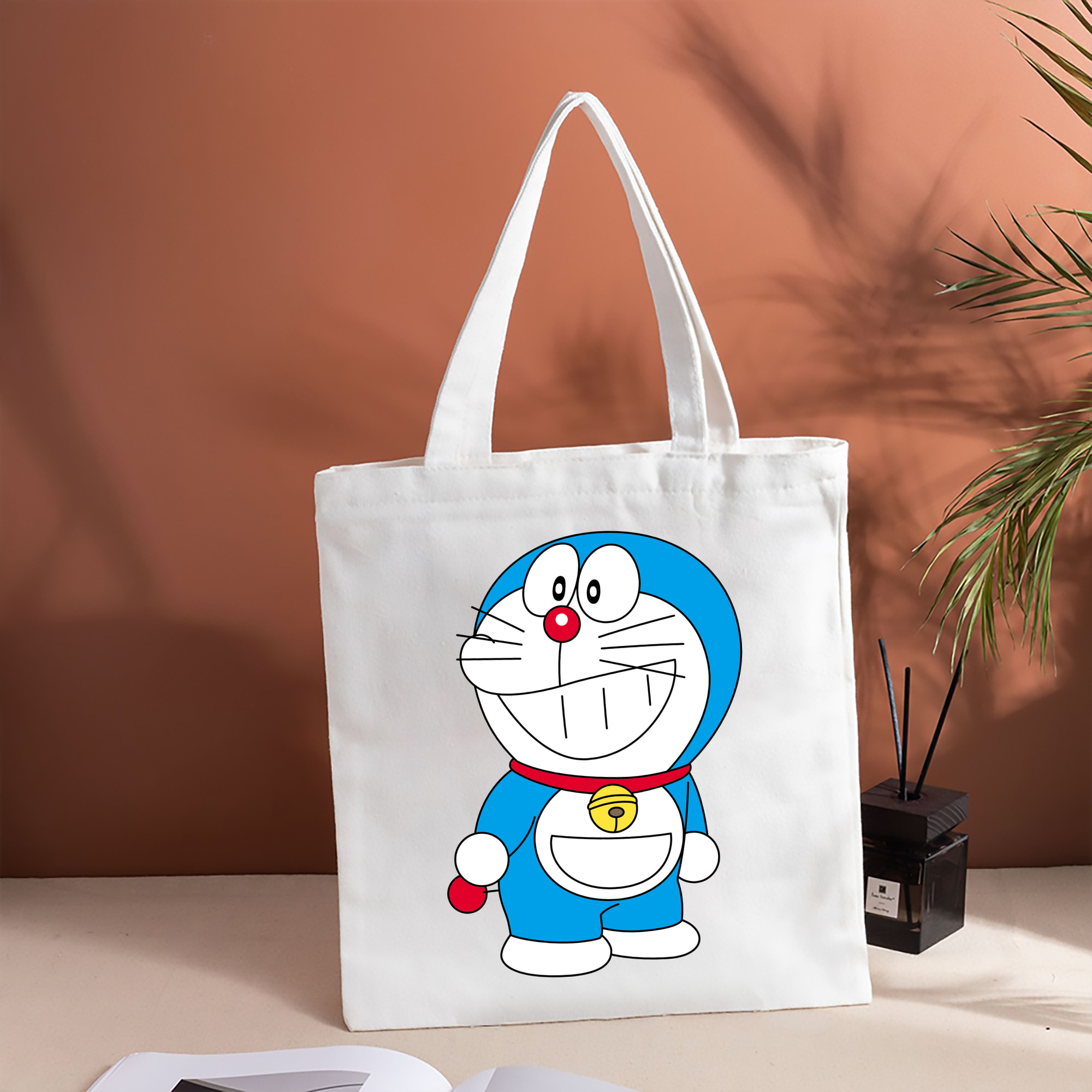 ドラえもん Doraemon 縦型キャンバス生地手提げバッグ　トートバッグ