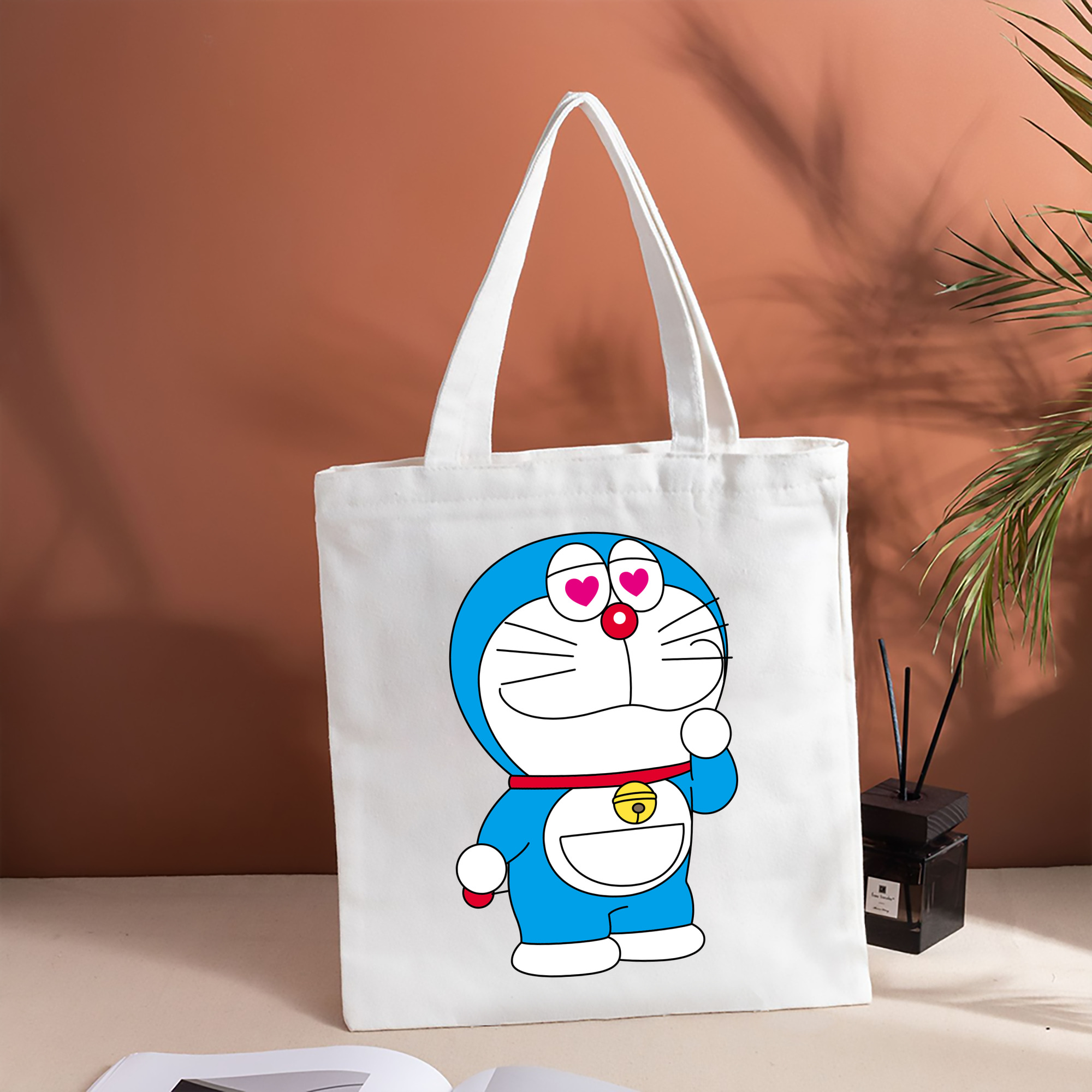 ドラえもん Doraemon 縦型キャンバス生地手提げバッグ　トートバッグ