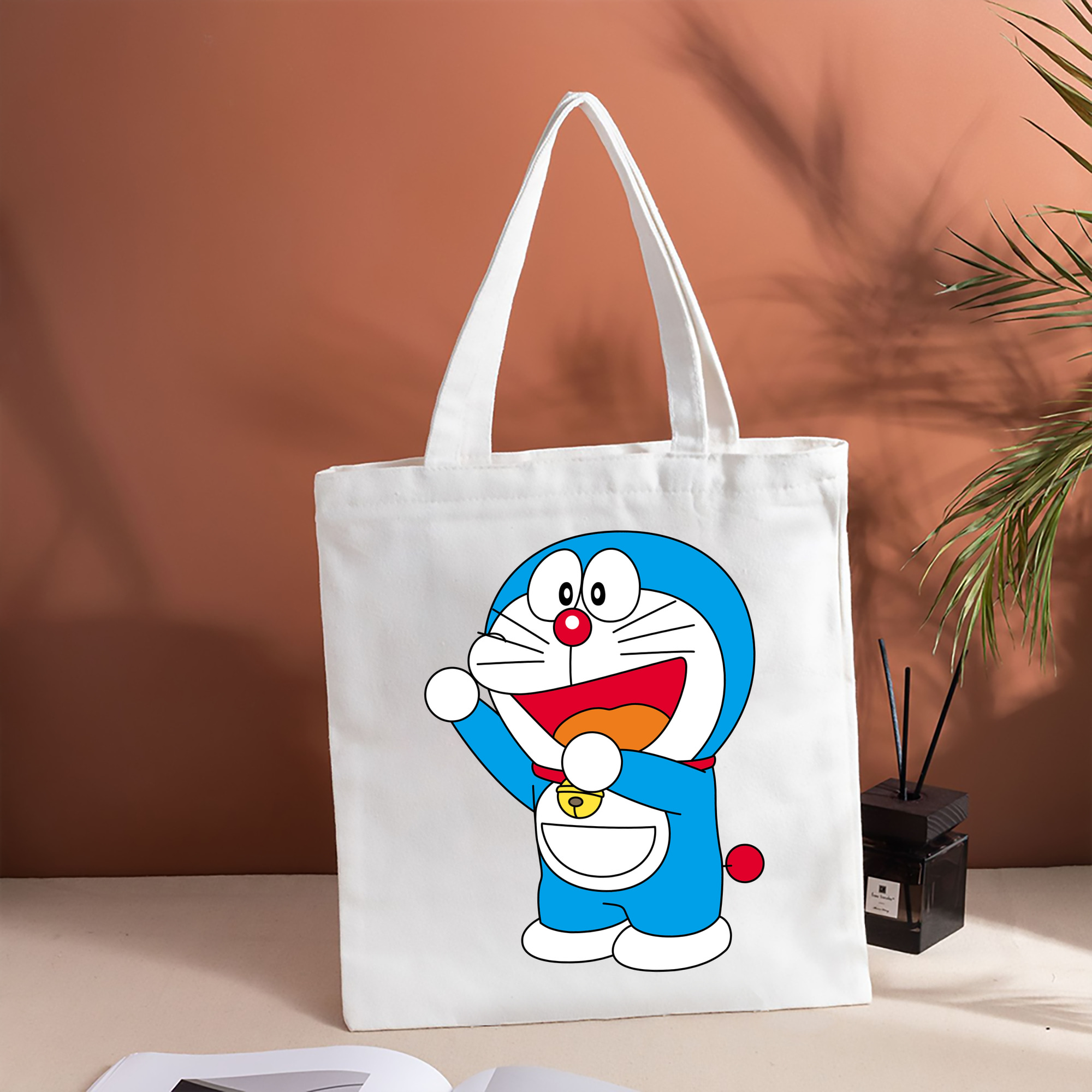 ドラえもん Doraemon 縦型キャンバス生地手提げバッグ　トートバッグ