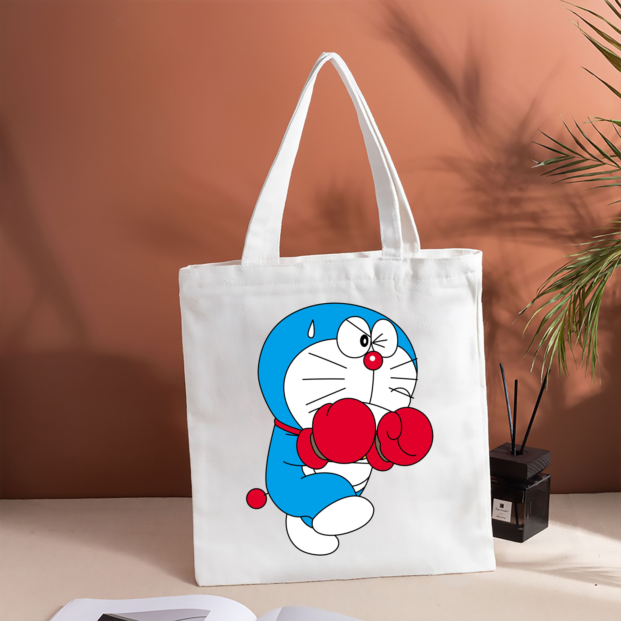 ドラえもん Doraemon 縦型キャンバス生地手提げバッグ　トートバッグ