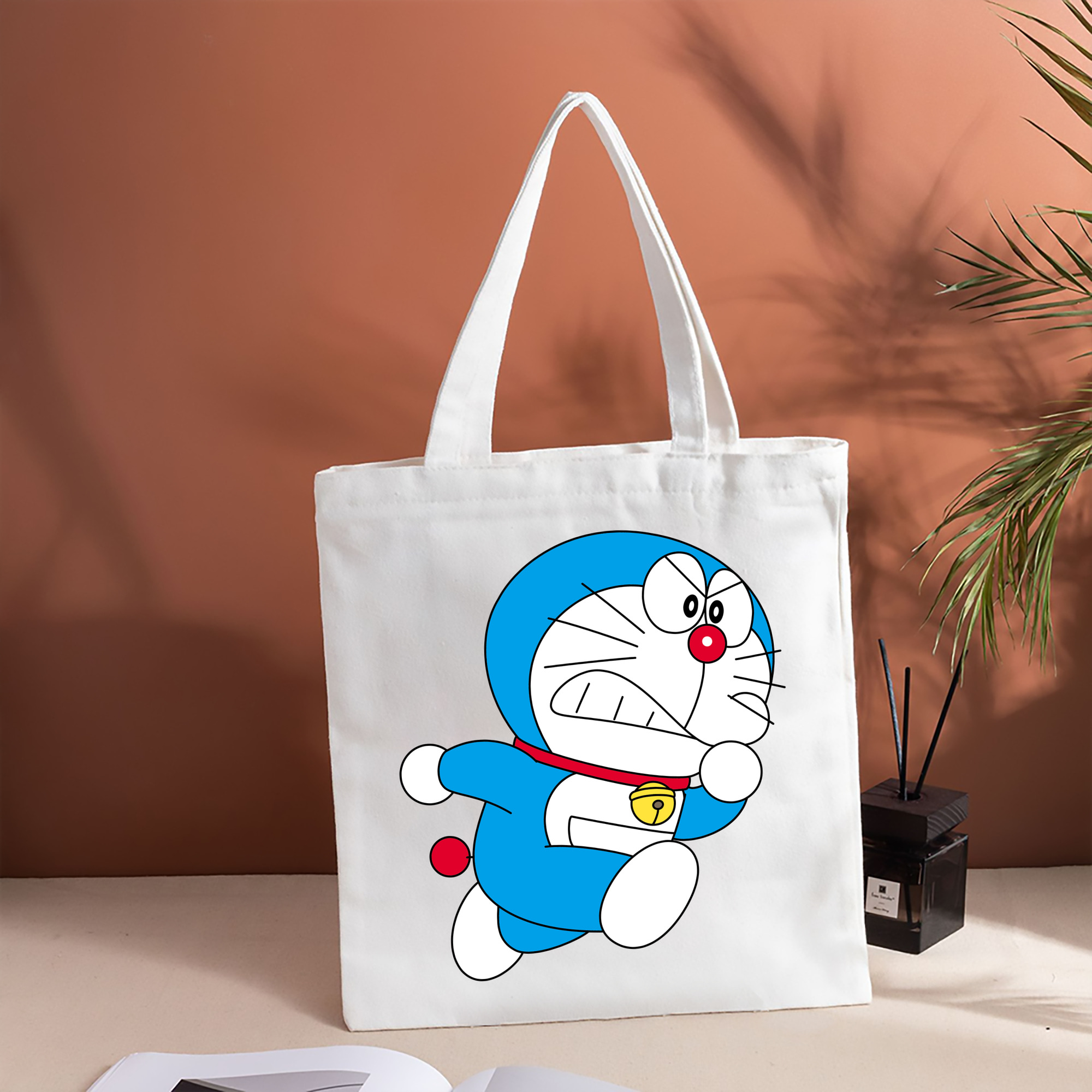 ドラえもん Doraemon 縦型キャンバス生地手提げバッグ　トートバッグ