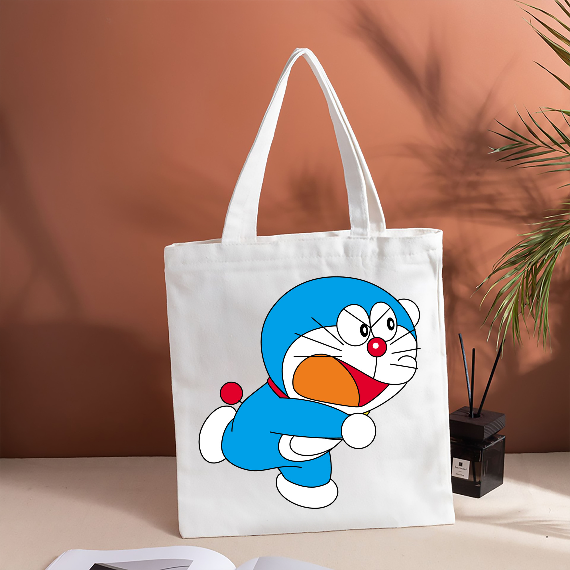 ドラえもん Doraemon 縦型キャンバス生地手提げバッグ　トートバッグ