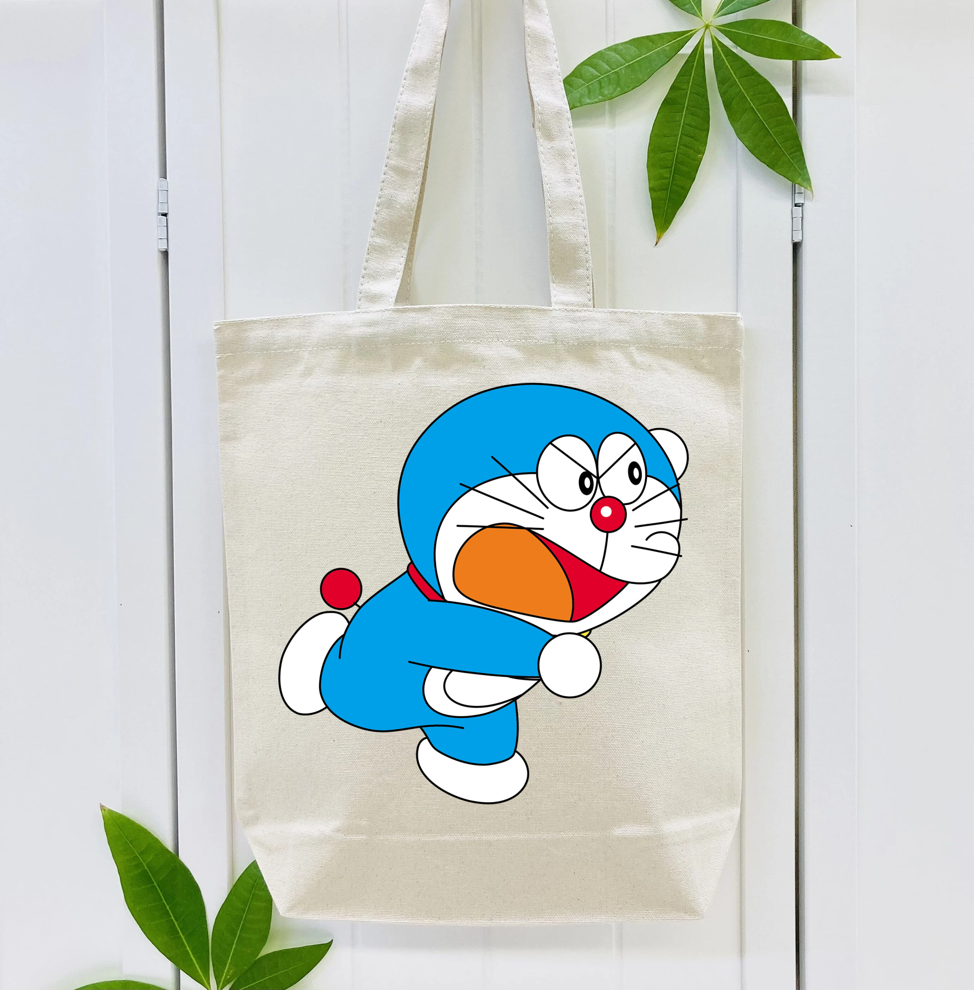 ドラえもん Doraemon 縦型キャンバス生地手提げバッグ　トートバッグ