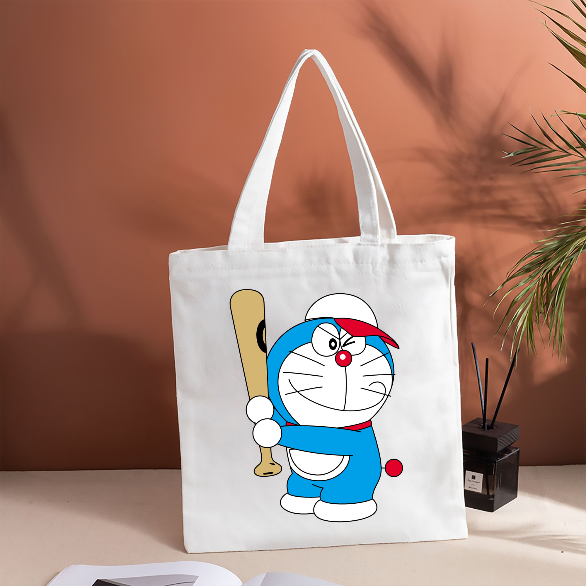 ドラえもん Doraemon 縦型キャンバス生地手提げバッグ　トートバッグ