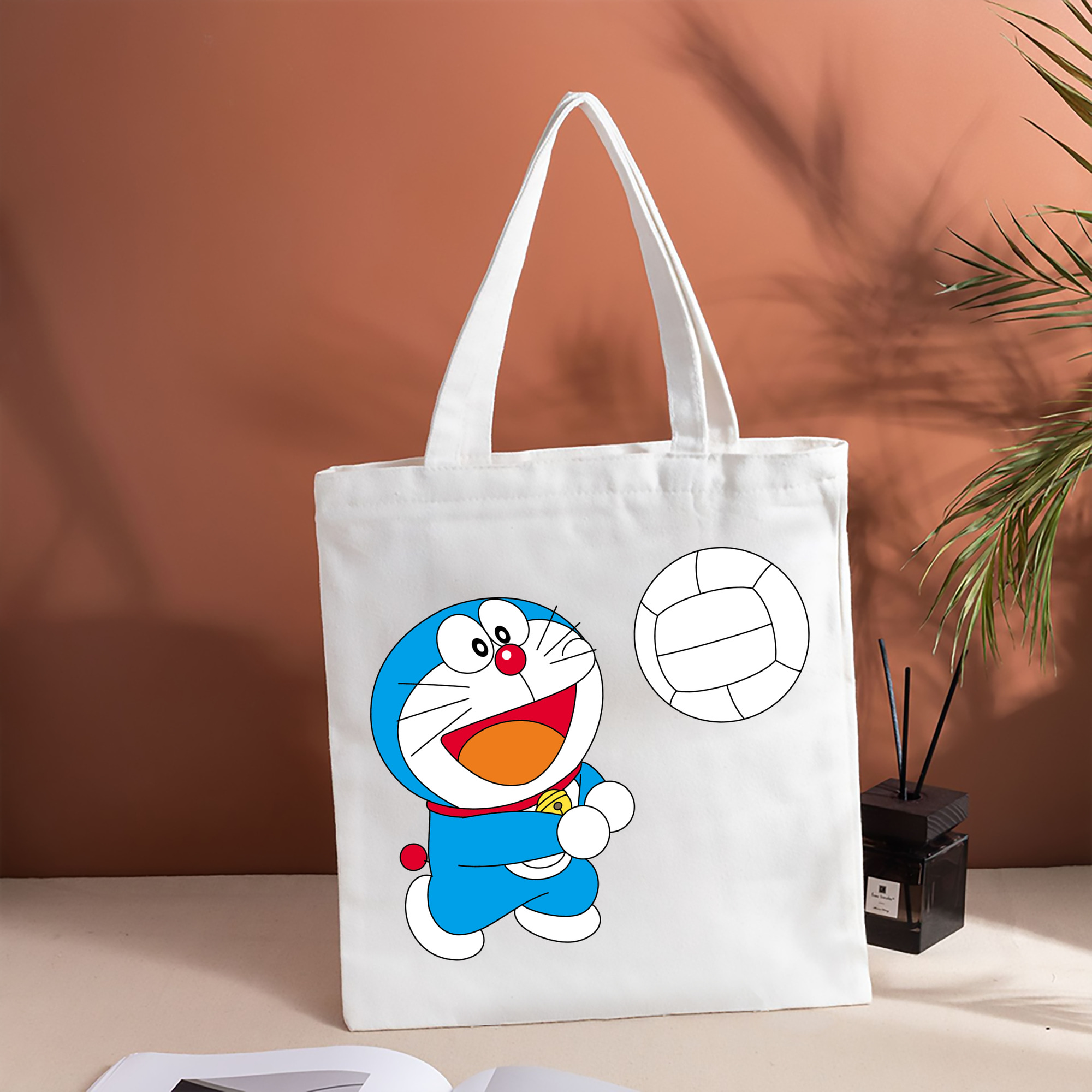 ドラえもん Doraemon 縦型キャンバス生地手提げバッグ　トートバッグ