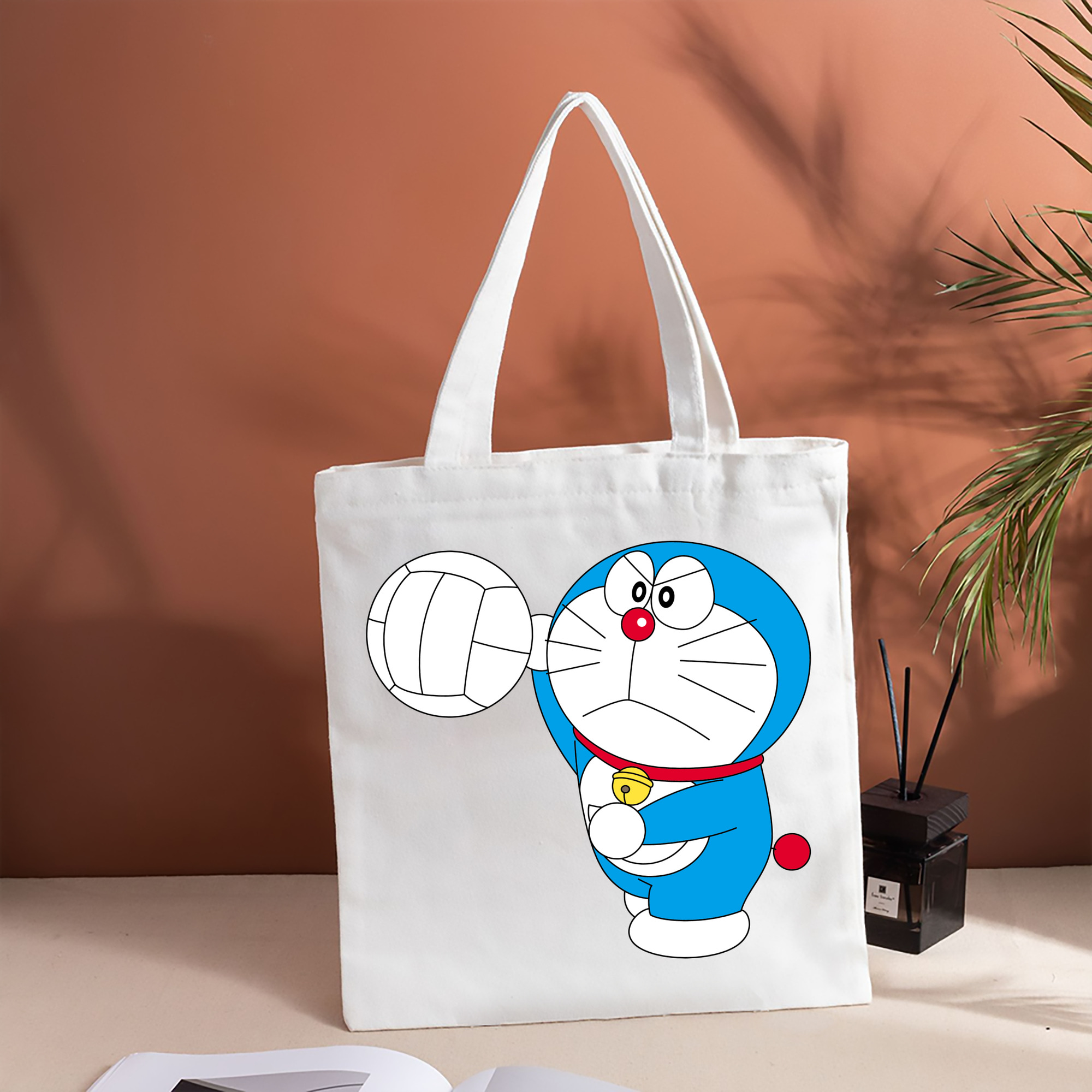 ドラえもん Doraemon 縦型キャンバス生地手提げバッグ　トートバッグ