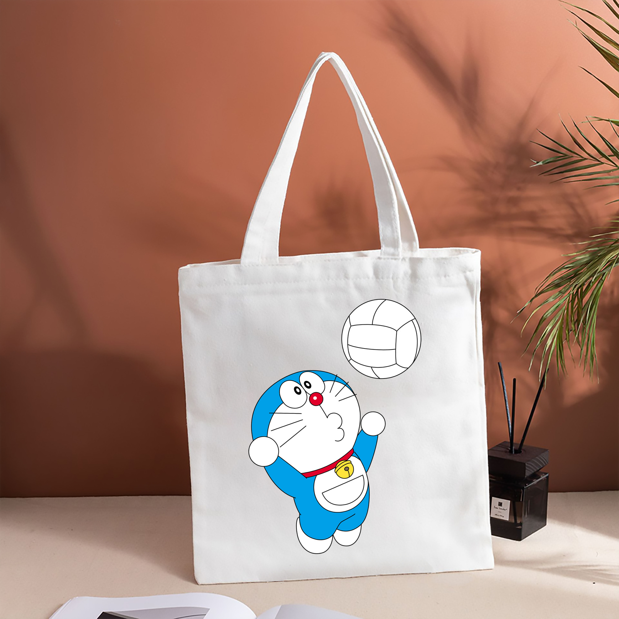ドラえもん Doraemon 縦型キャンバス生地手提げバッグ　トートバッグ
