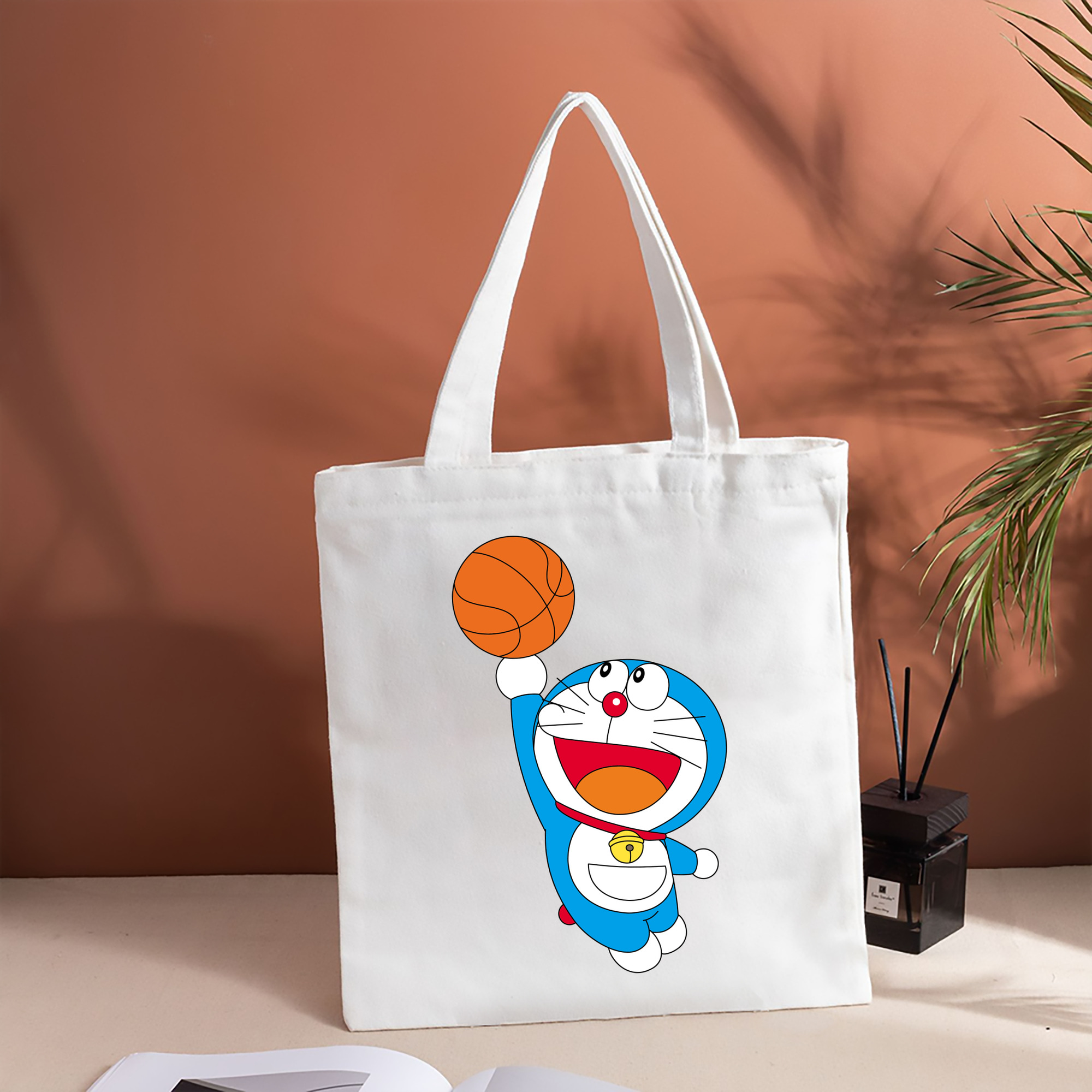 ドラえもん Doraemon 縦型キャンバス生地手提げバッグ　トートバッグ