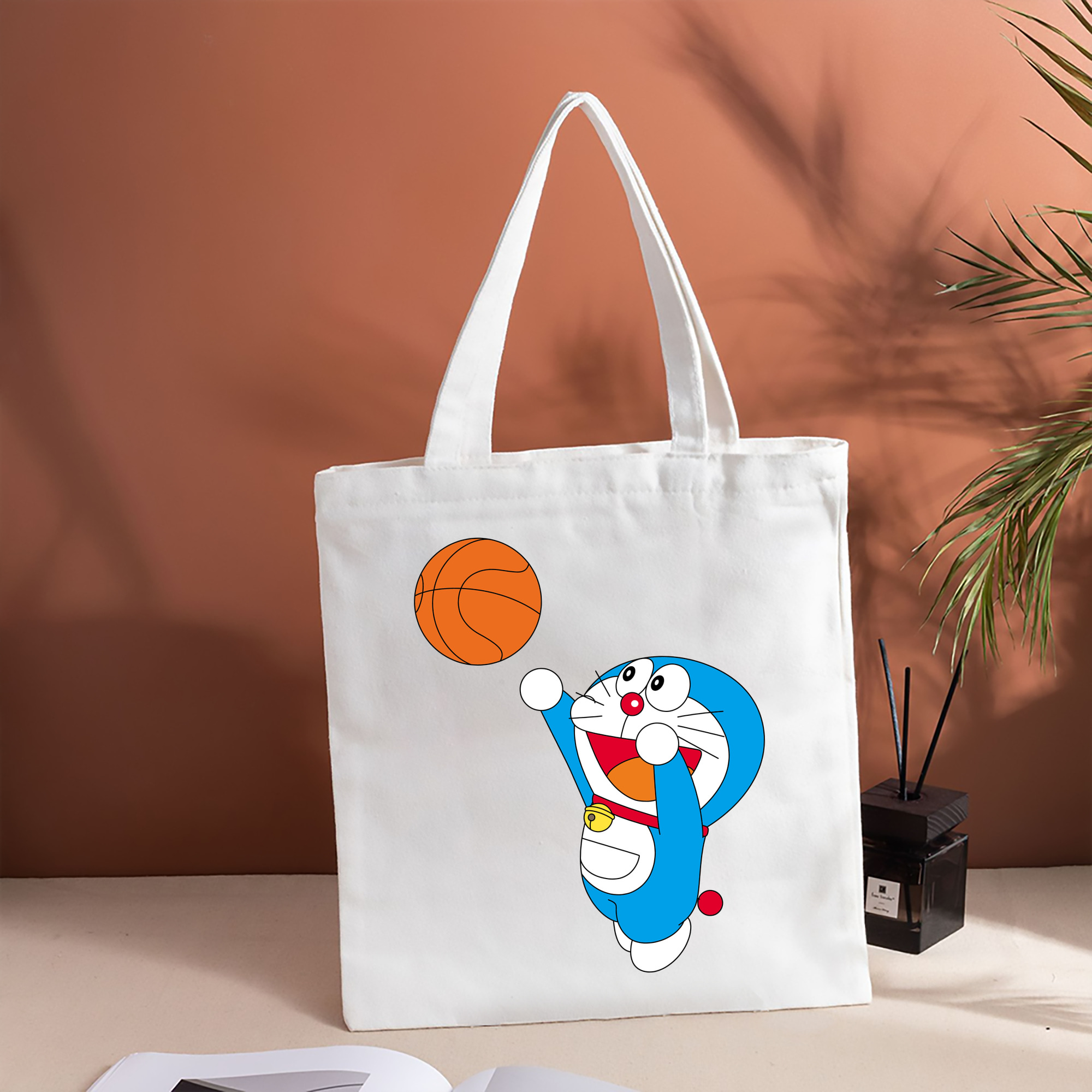 ドラえもん Doraemon 縦型キャンバス生地手提げバッグ　トートバッグ